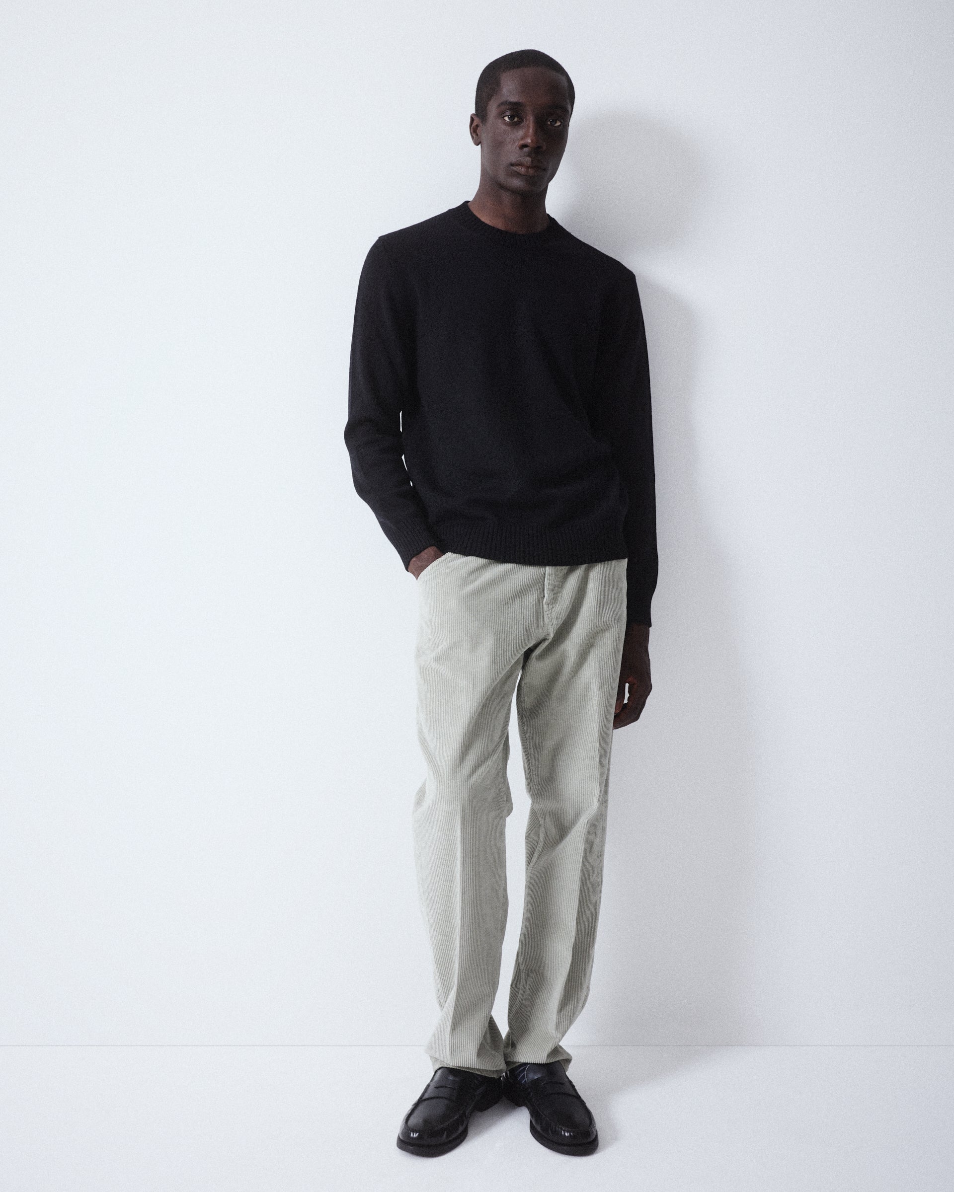 Maglia Girocollo Merino Rasata M/ L - NERO