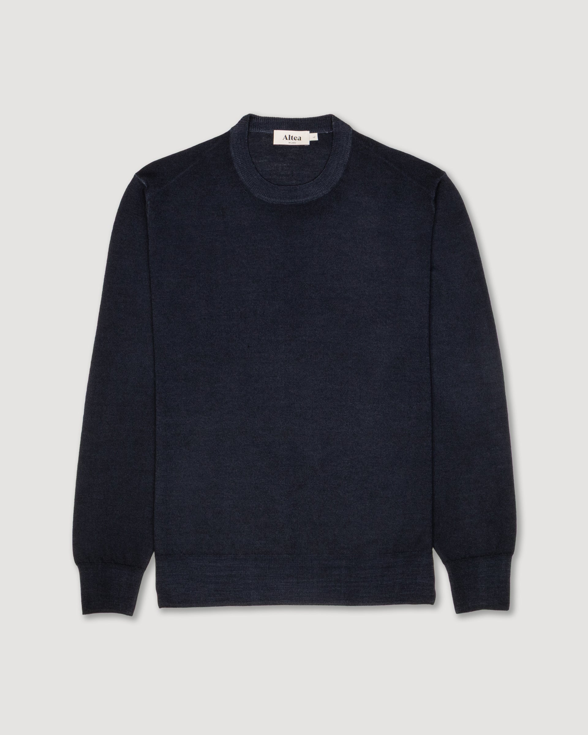 Magl. Girocollo Merino Rasata M/l T. Ca. - NAVY