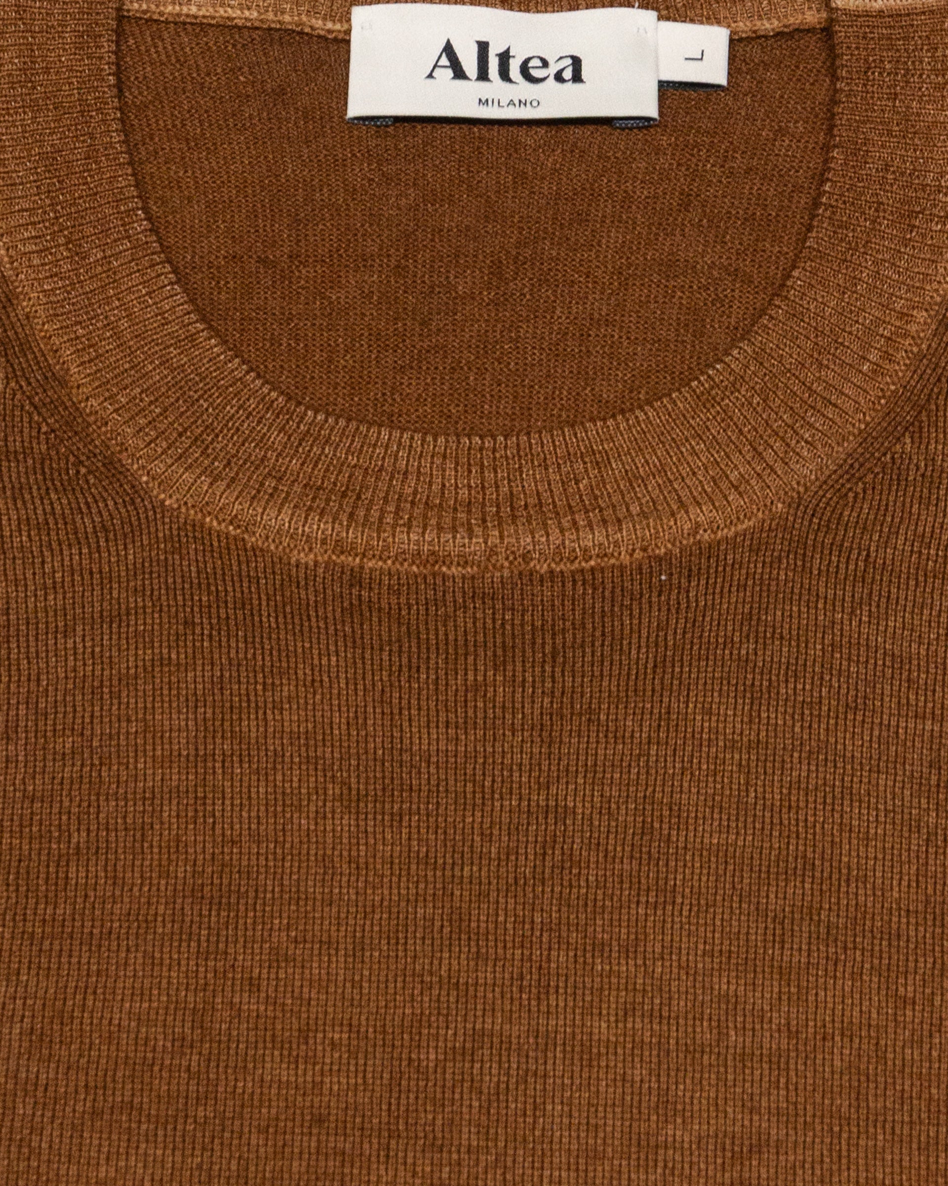 Magl. Girocollo Merino Rasata M/l T. Ca. - CAMMELLO