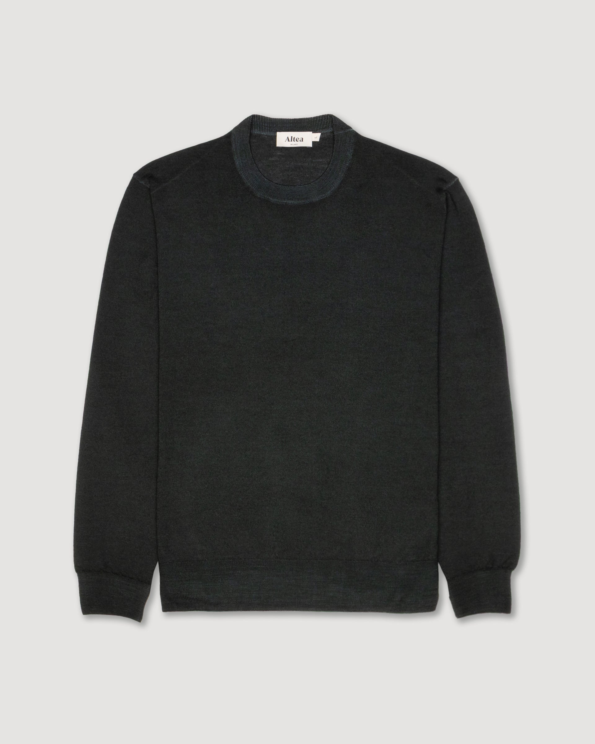 Magl. Girocollo Merino Rasata M/l T. Ca. - PETROLIO