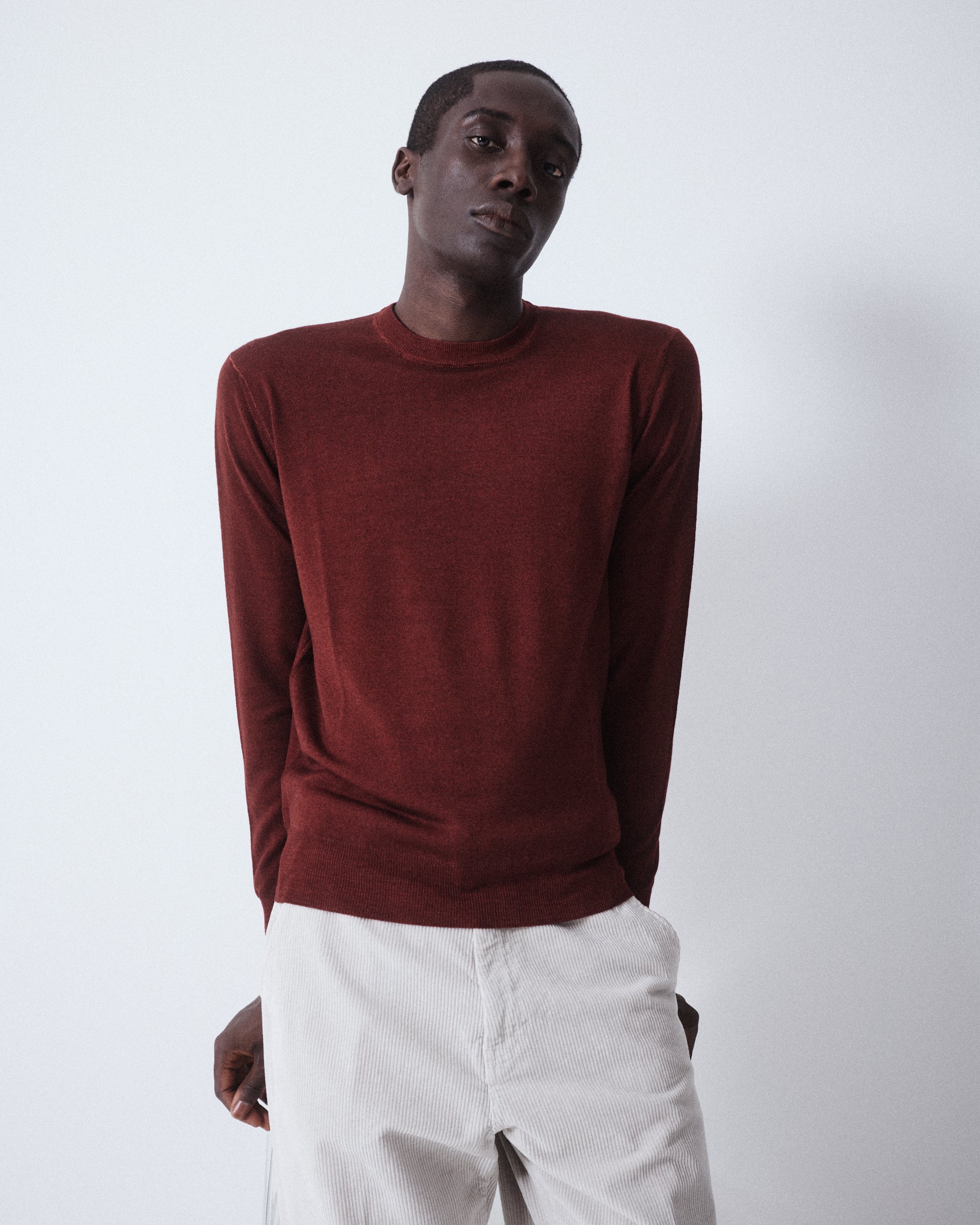 Magl. Girocollo Merino Rasata M/l T. Ca. - COTTO