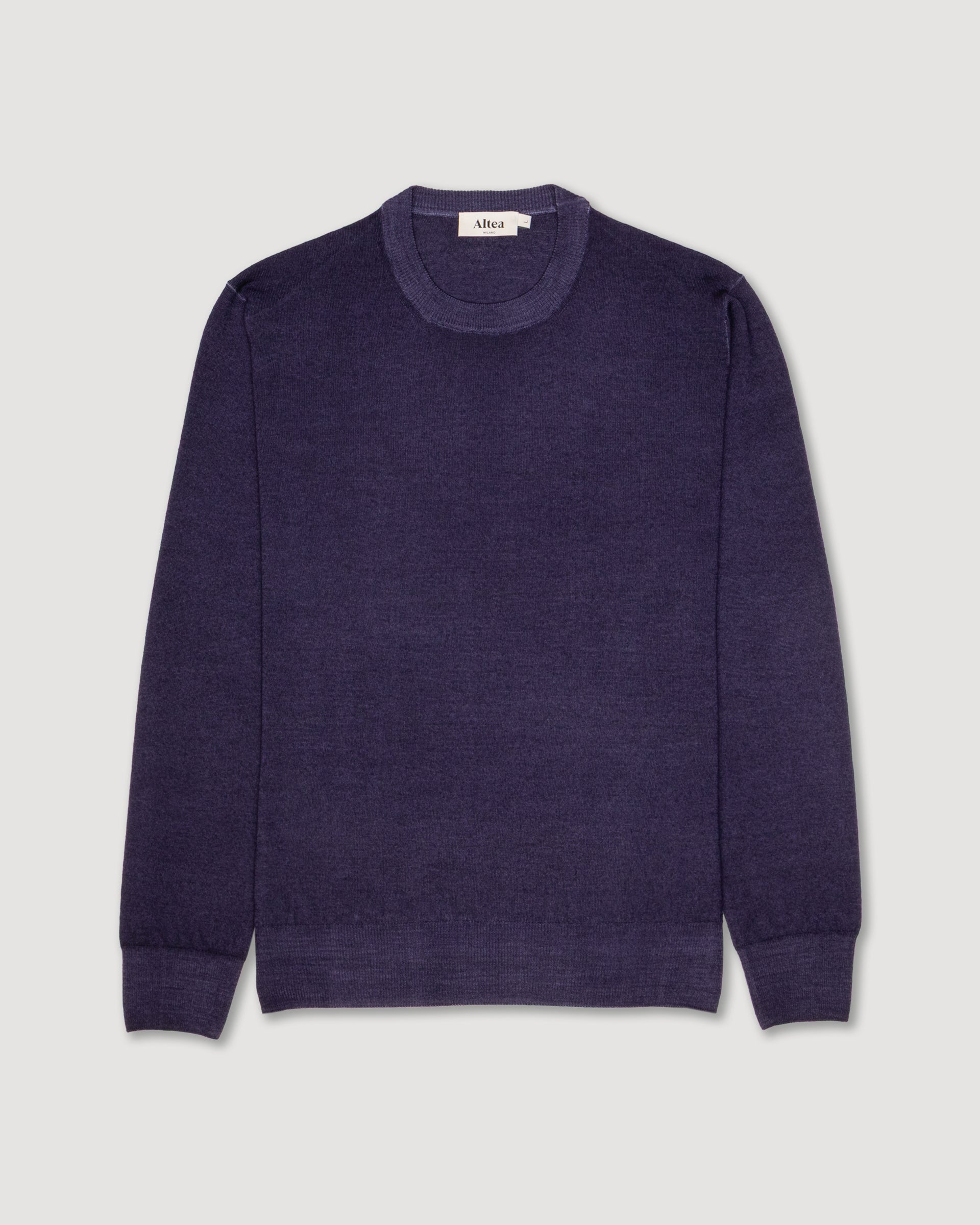 Magl. Girocollo Merino Rasata M/l T. Ca. - VIOLA SCURO