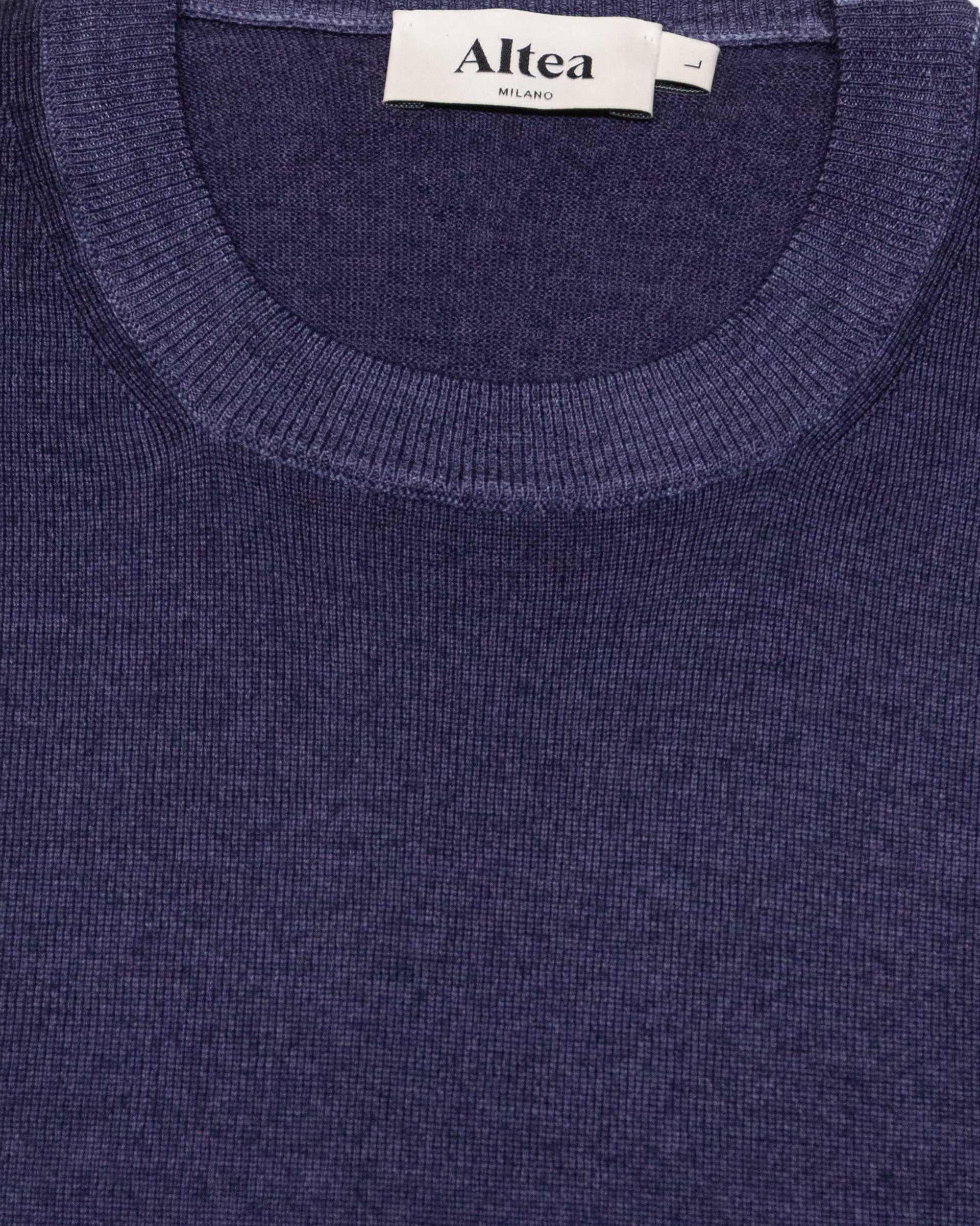 Magl. Girocollo Merino Rasata M/l T. Ca. - VIOLA SCURO