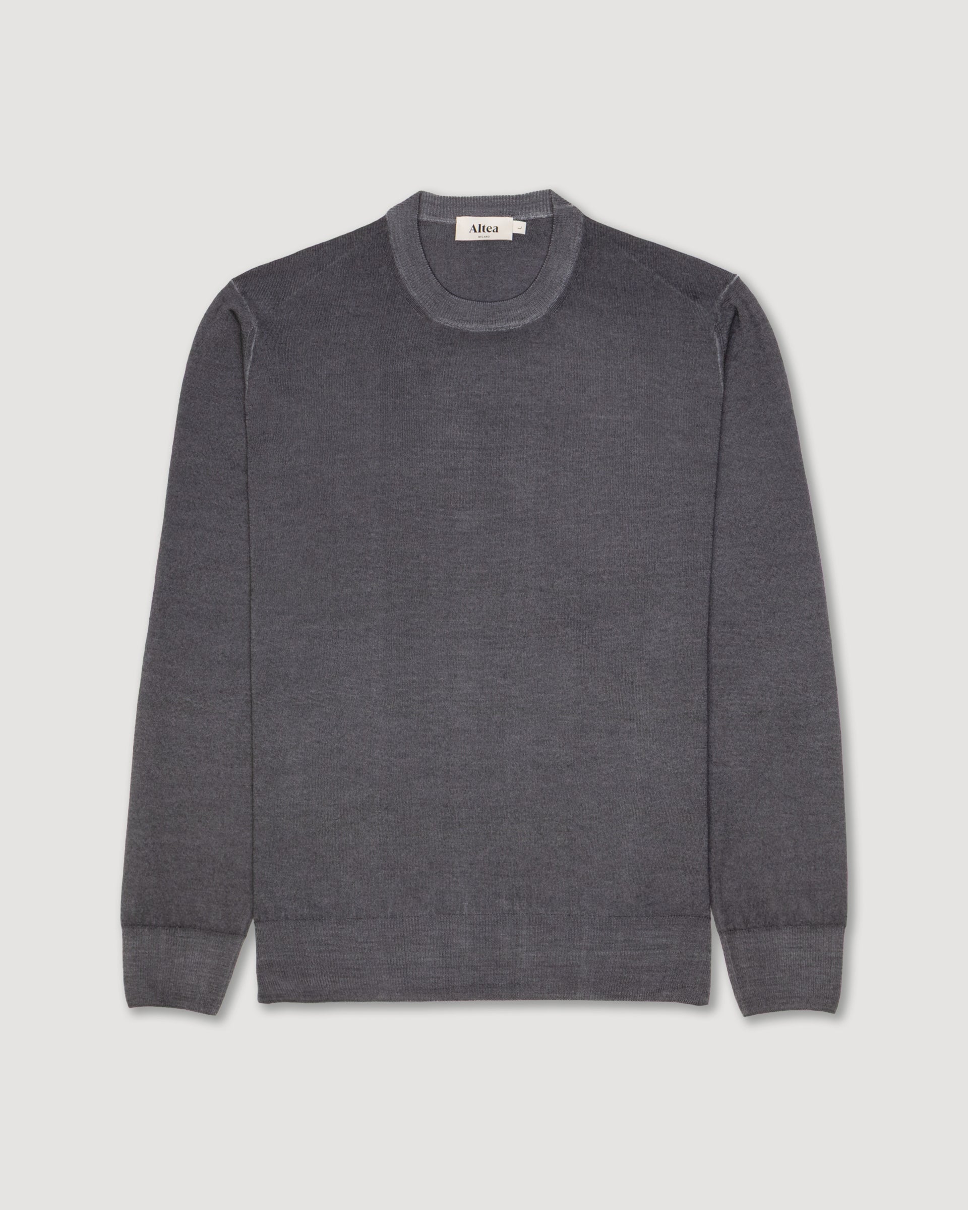 Magl. Girocollo Merino Rasata M/l T. Ca. - ANTRACITE.