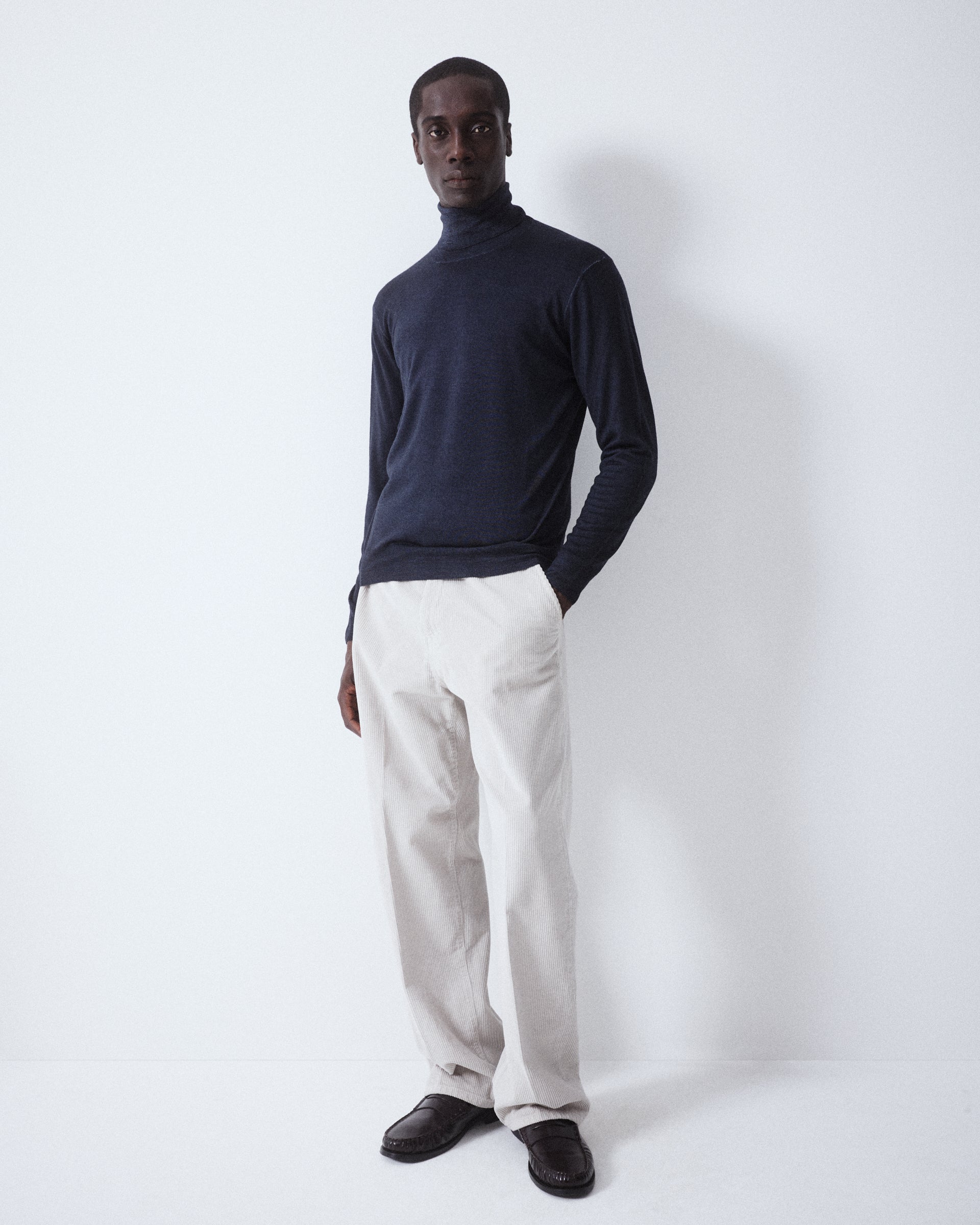 Magl. Dolcevita Merino Rasata M/l T. Ca. - NAVY