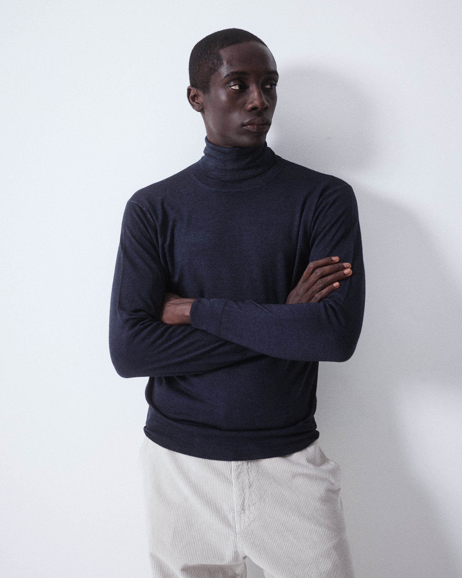 Magl. Dolcevita Merino Rasata M/l T. Ca. - NAVY