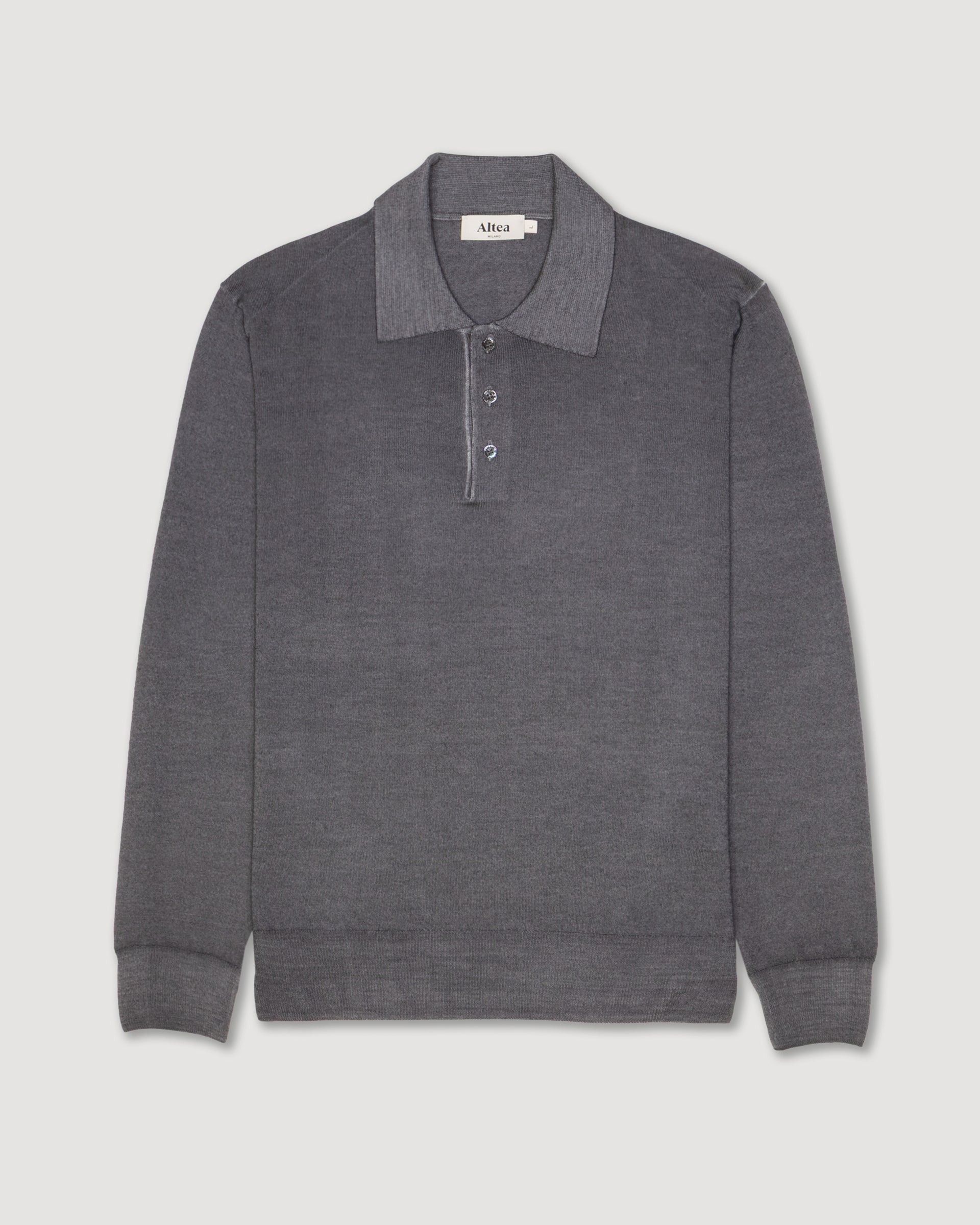 Maglia Polo Rasata M/ L T. Capo - ANTRACITE.