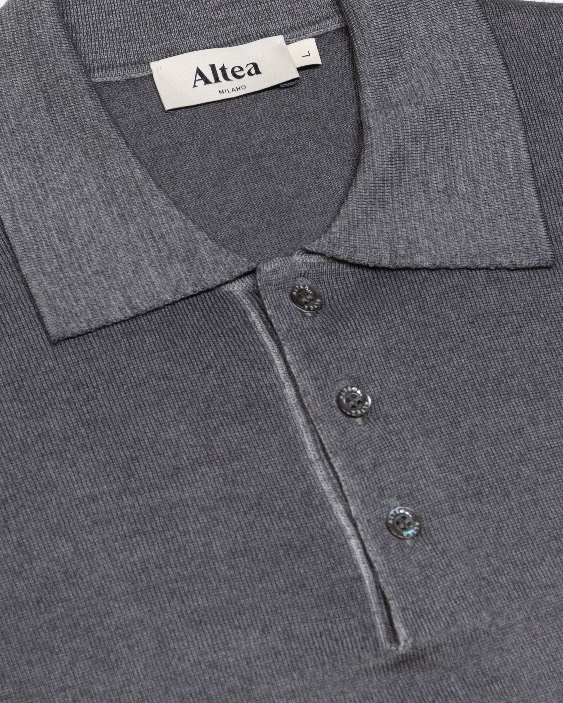 Maglia Polo Rasata M/ L T. Capo - ANTRACITE.