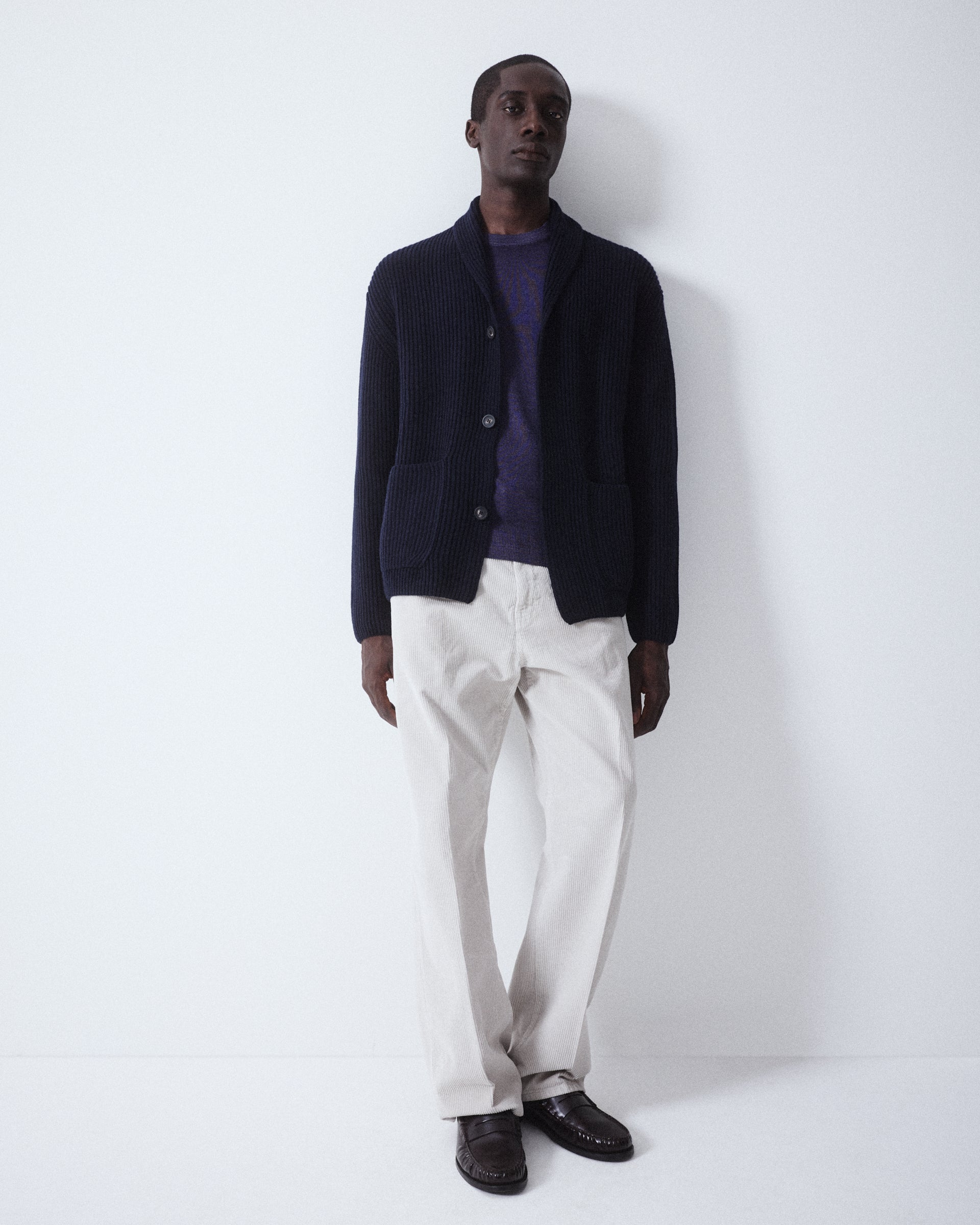 Cardigan Scialle Maglia Inglese M/ L - NAVY