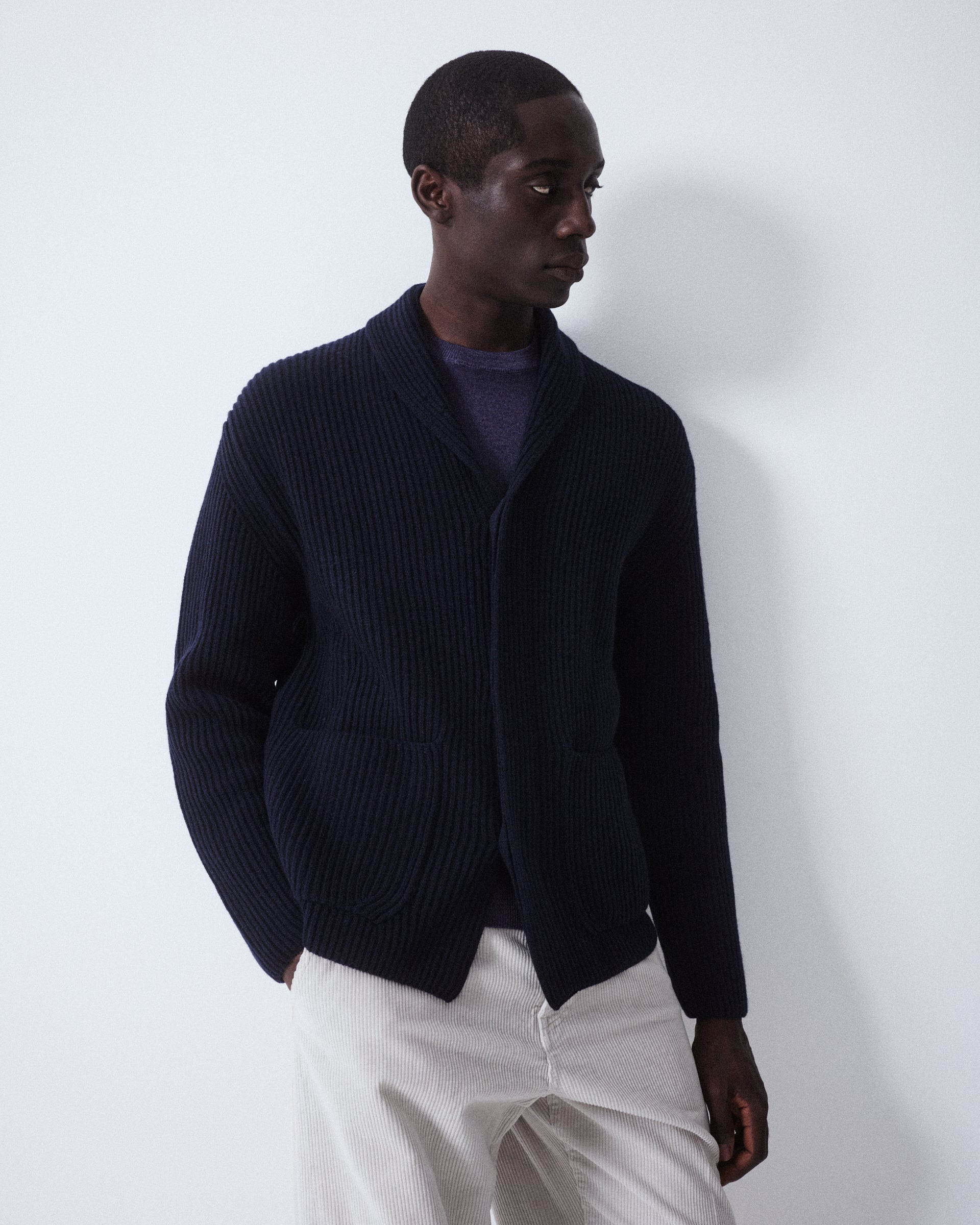Cardigan Scialle Maglia Inglese M/ L - NAVY