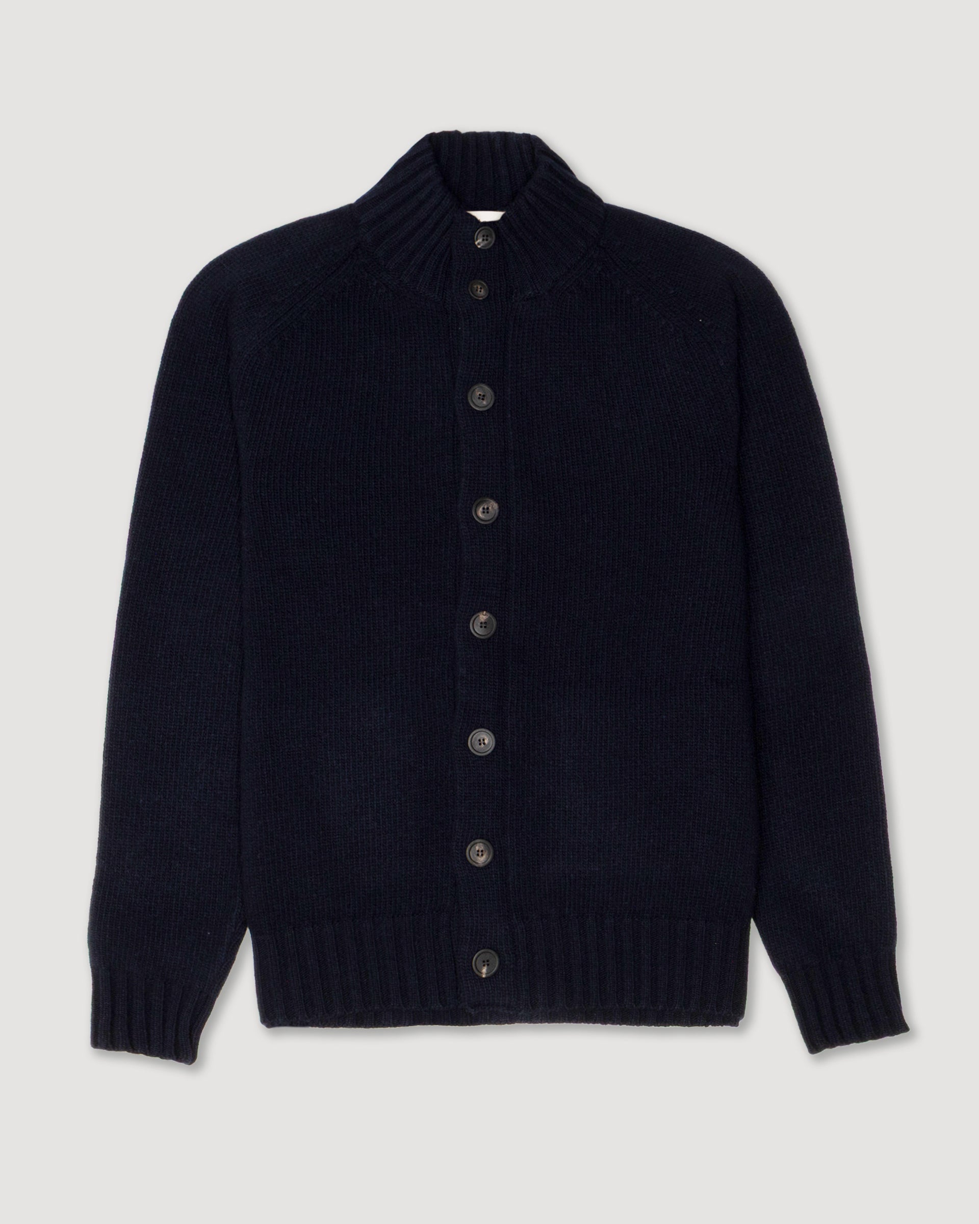 Giubbino Maglia Rasata Con Bottoni M/ L - NAVY