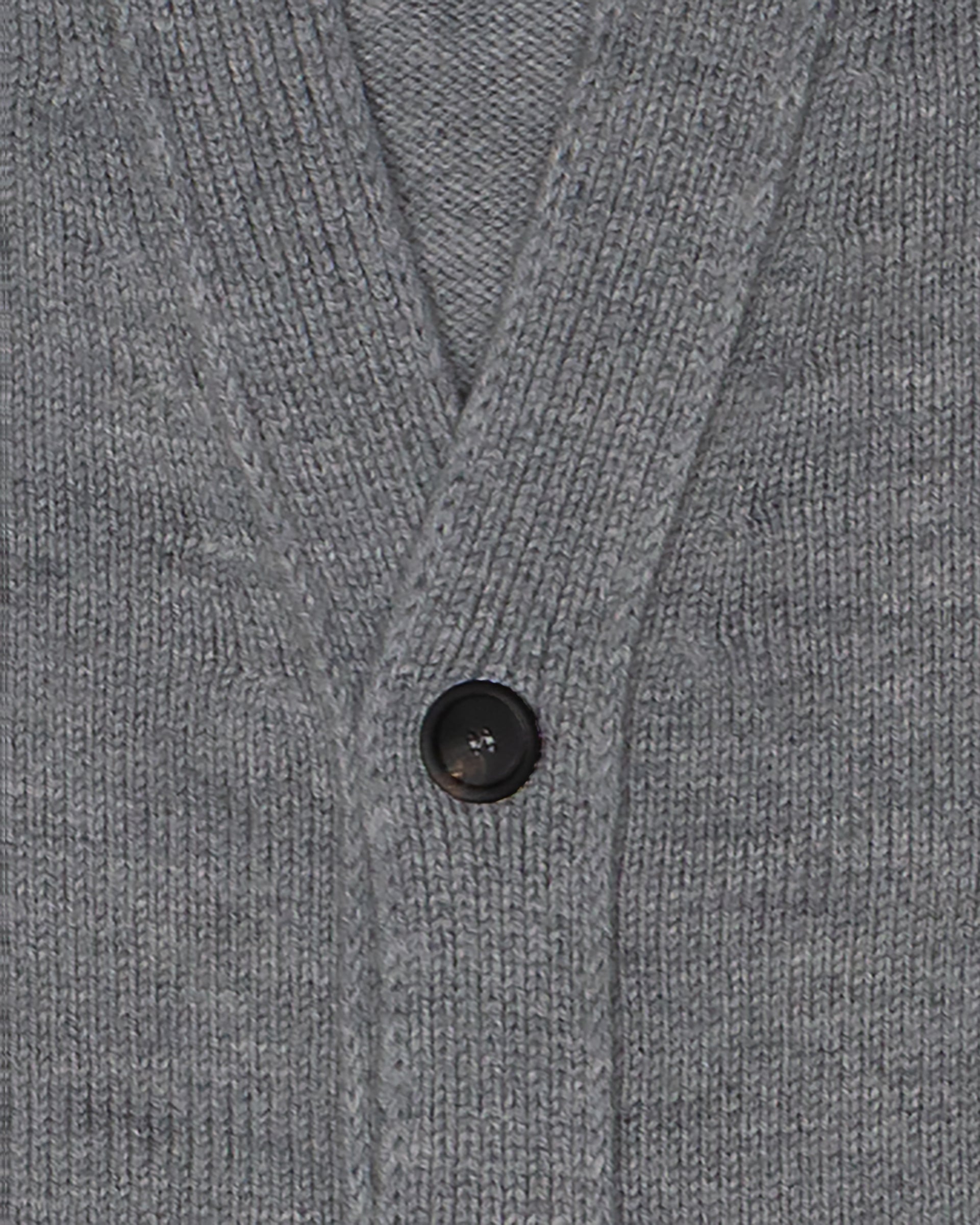 Cardigan Maglia Rasato M/ L - GRIGIO CHIARO