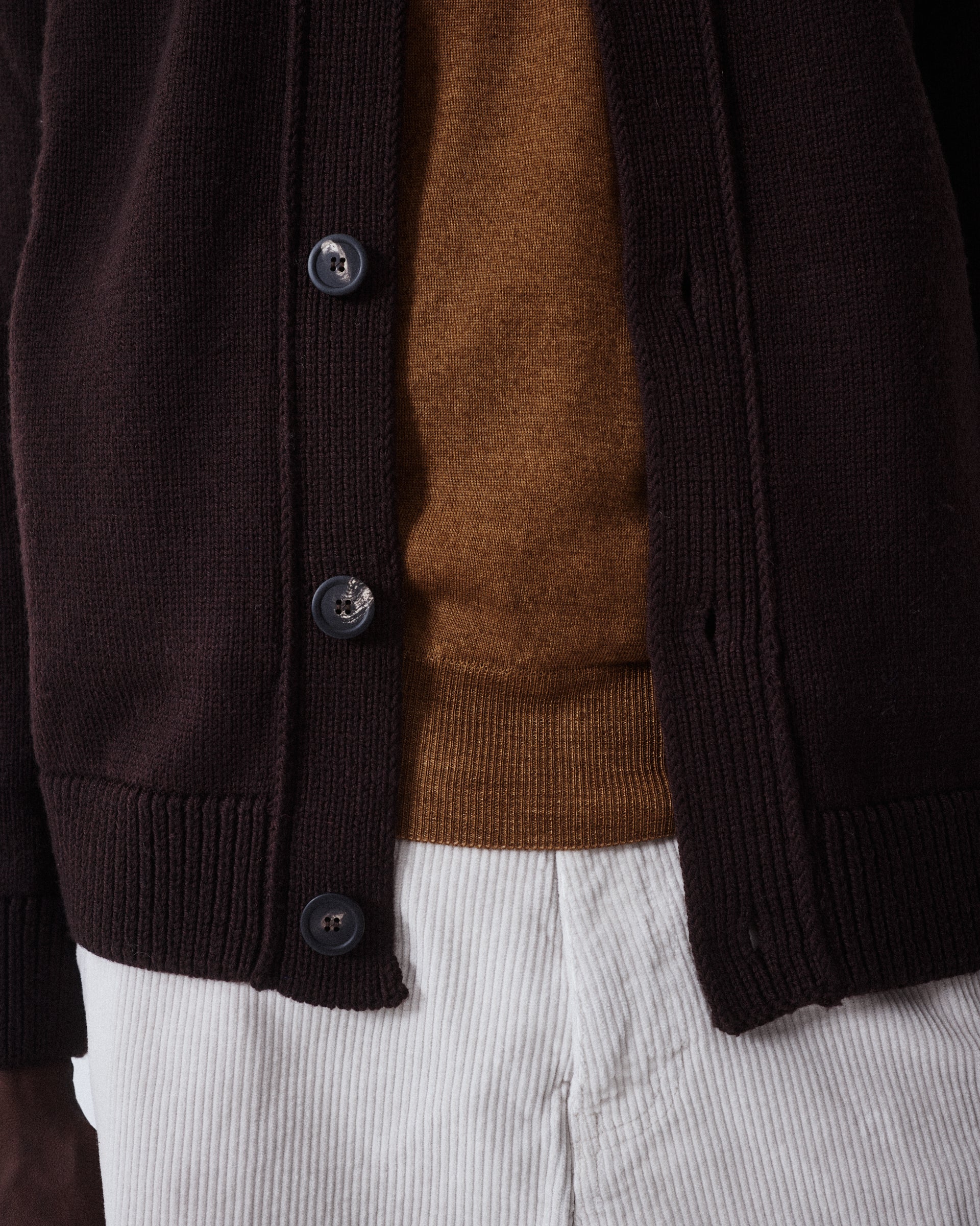 Cardigan Maglia Rasato M/ L - MARRONE