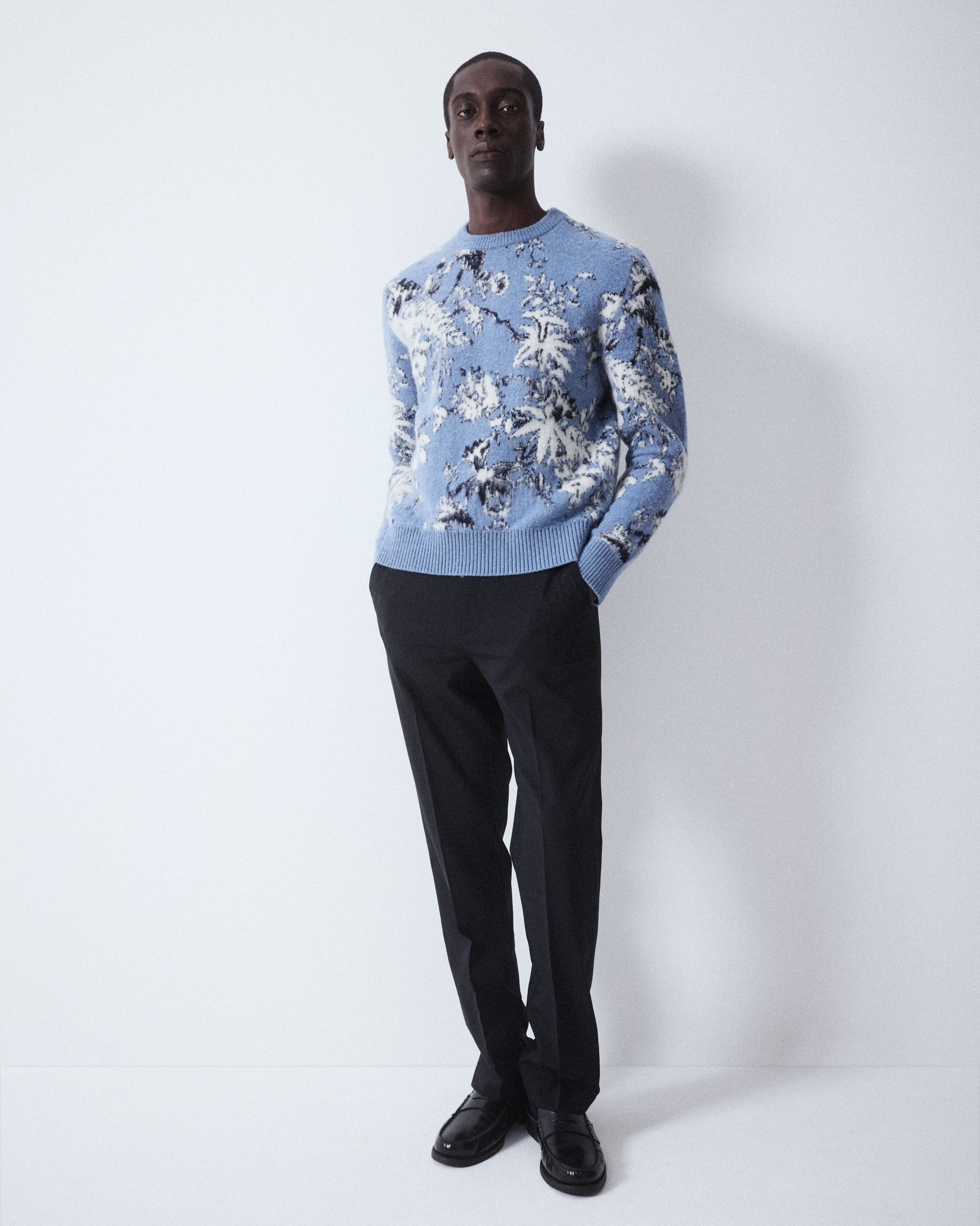 Maglia Girocollo Jacquard Floreale M/ L - CARTA DA ZUCCHERO