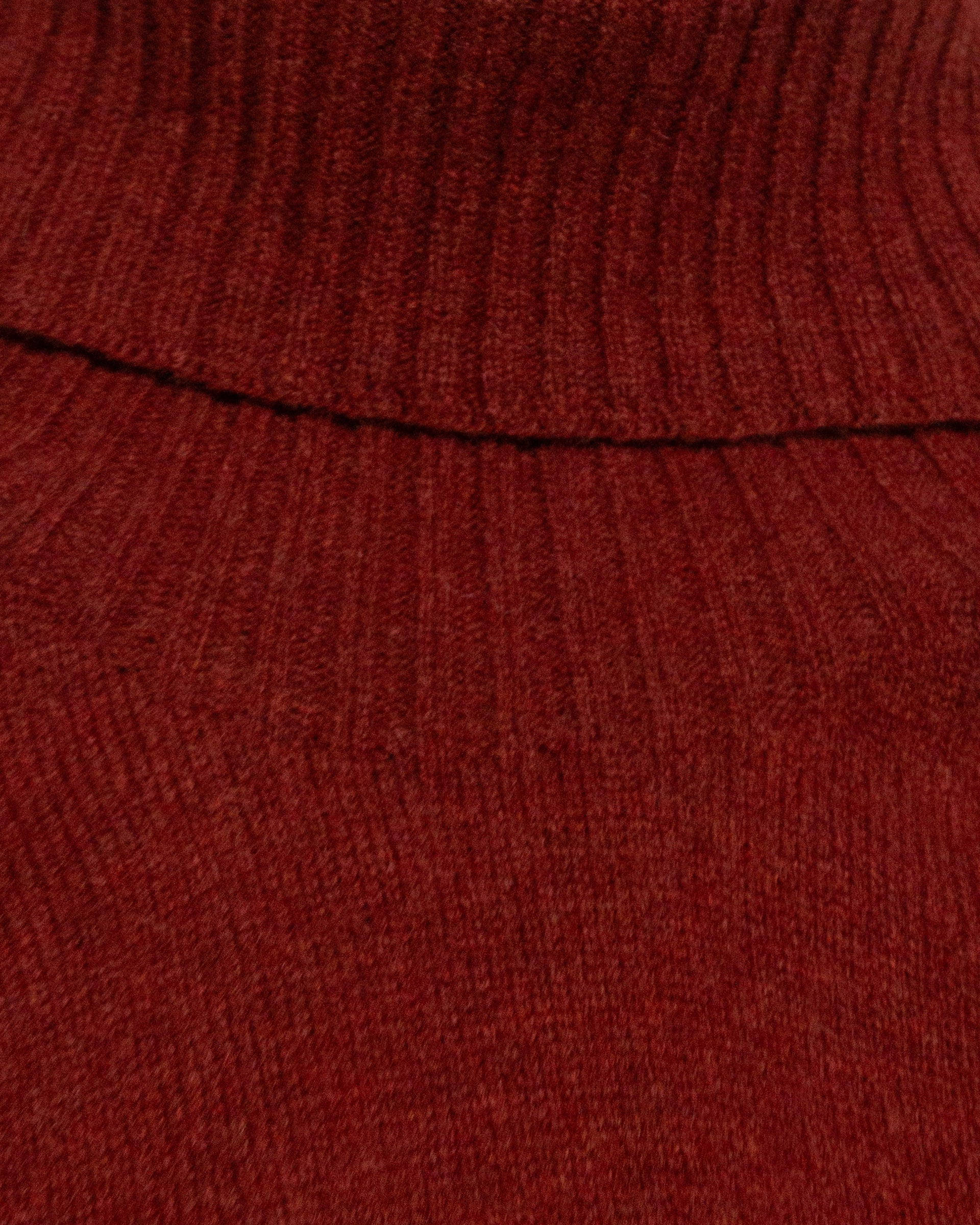 Maglia dolcevita in pura lana vergine. Arancione - Cotto