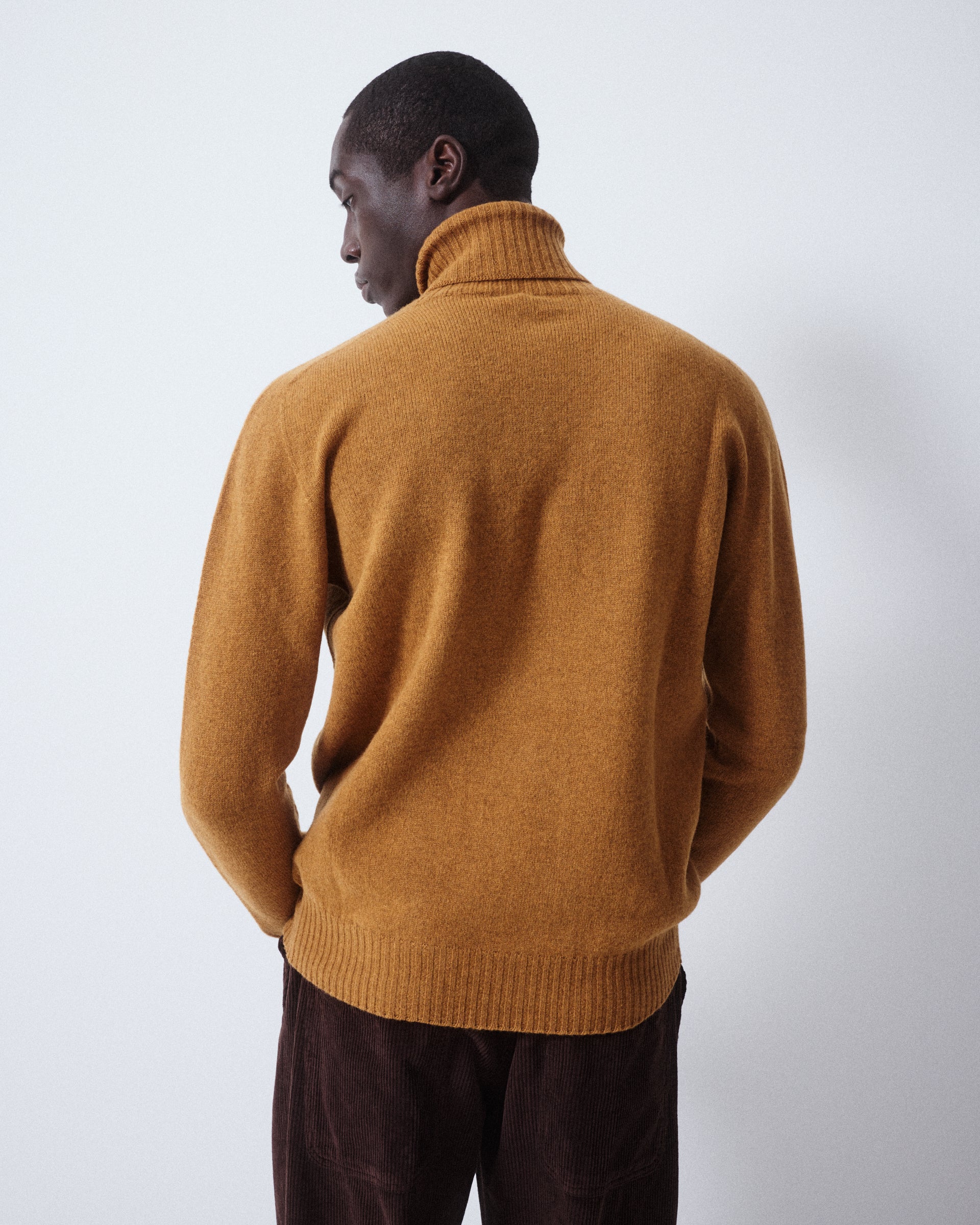 Maglia Dolcevita Rasata M/ L - RUST