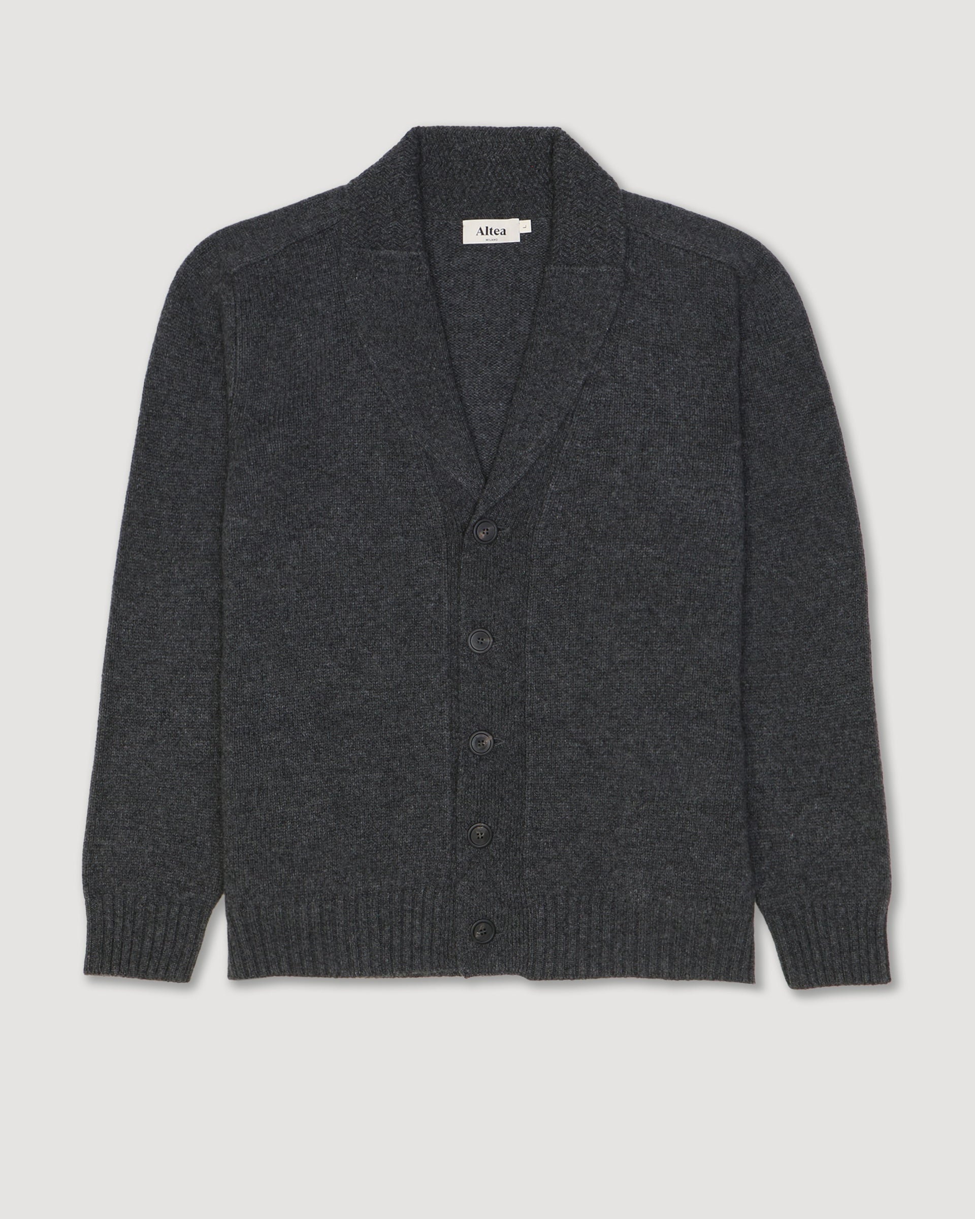 Cardigan Scialle Maglia Rasata M/ L - ANTRACITE.