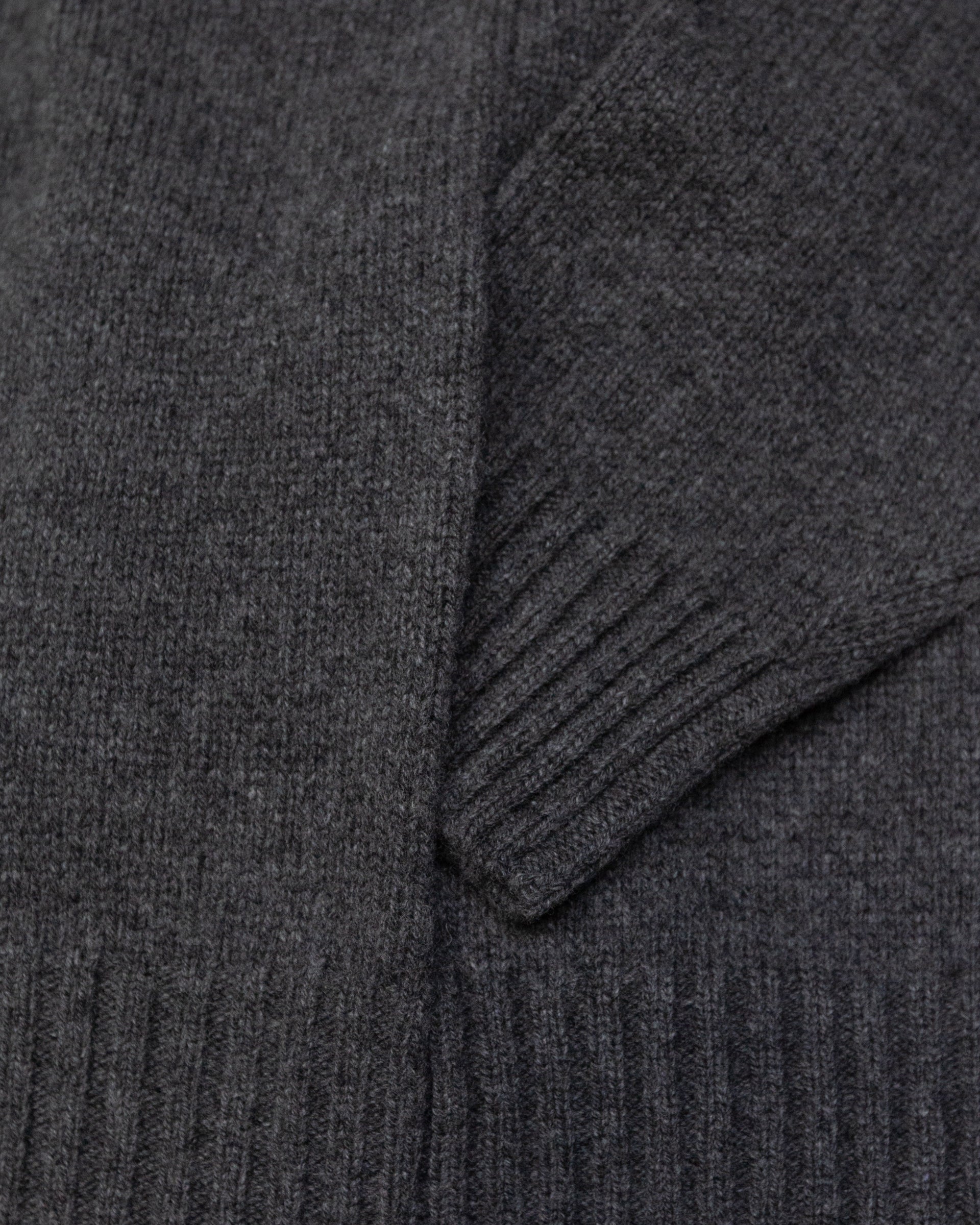 Cardigan Scialle Maglia Rasata M/ L - ANTRACITE.