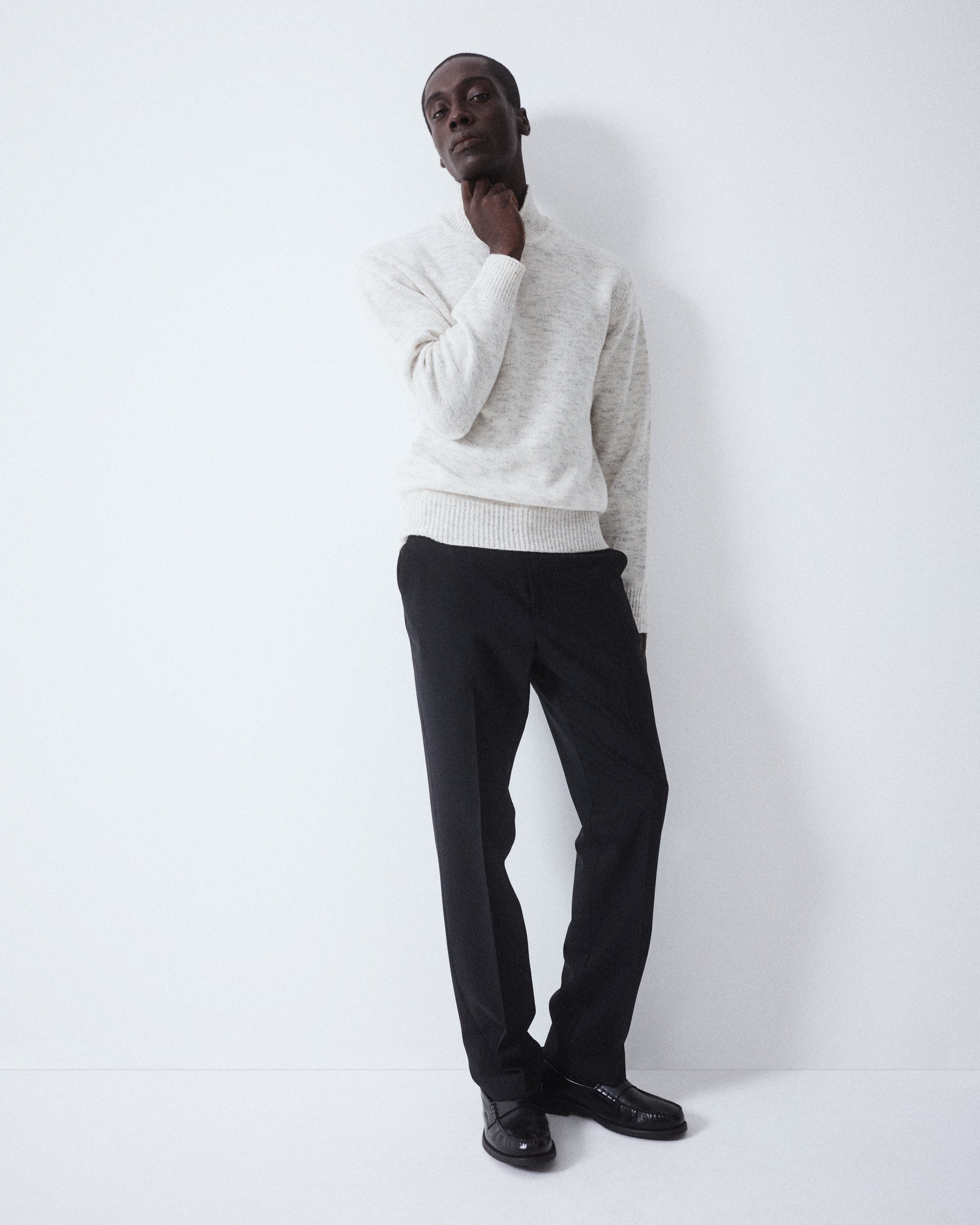 Maglia Collo Alto Rasato M/ L - PANNA