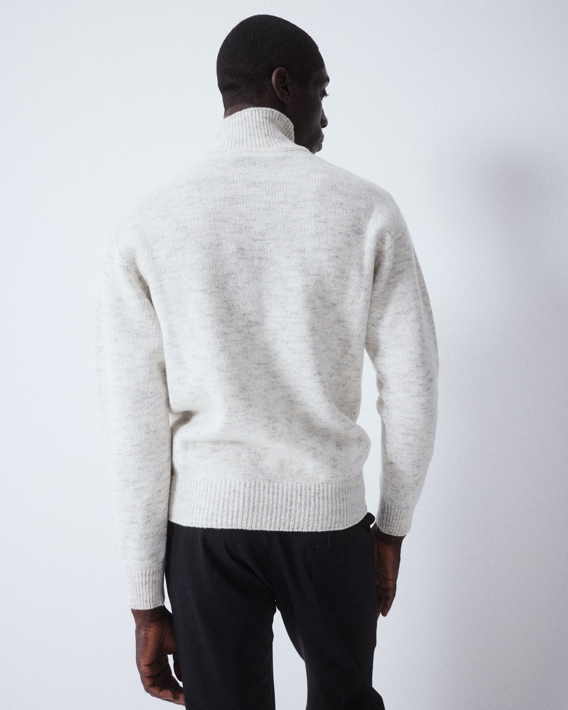 Maglia Collo Alto Rasato M/ L - PANNA