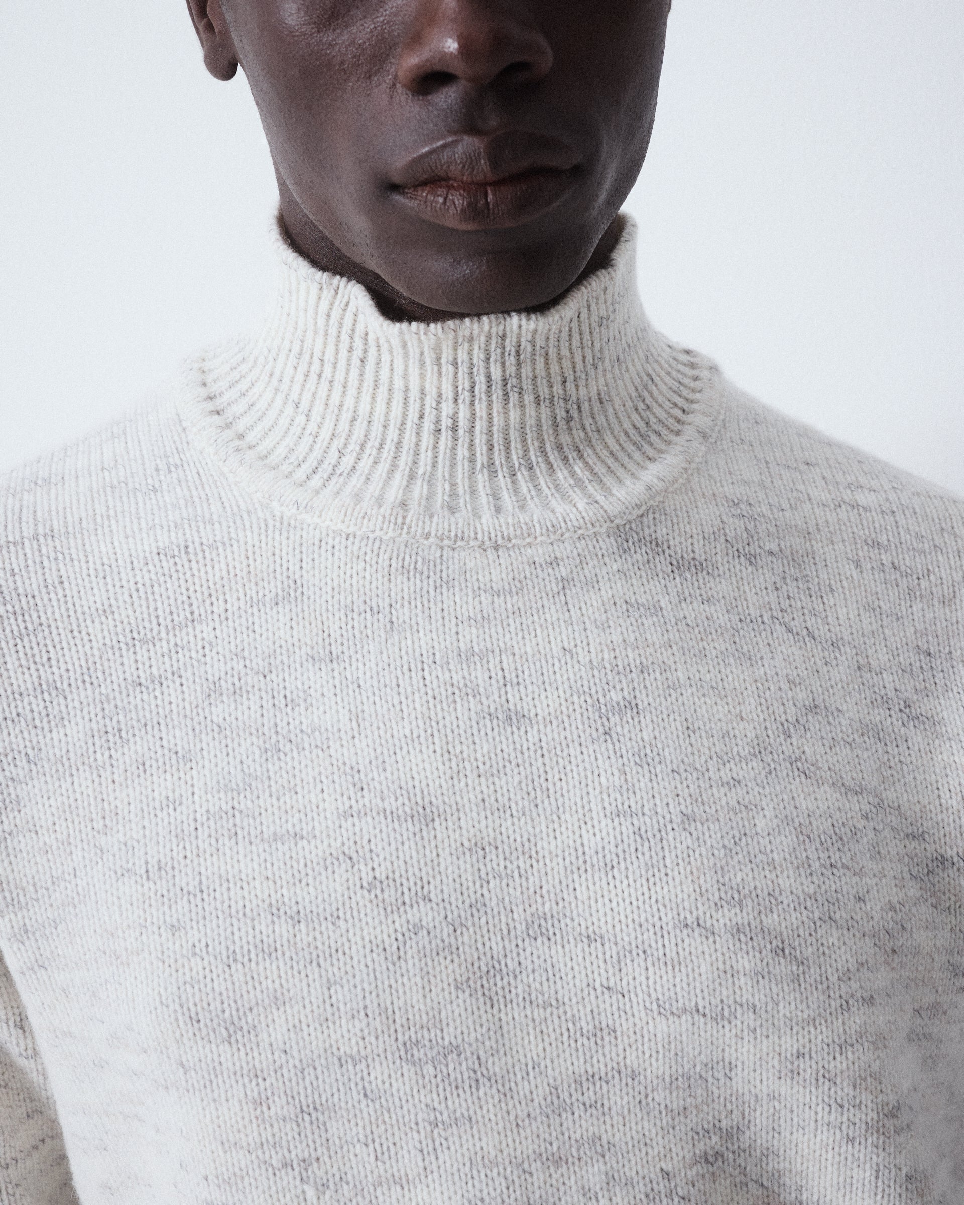 Maglia Collo Alto Rasato M/ L - PANNA