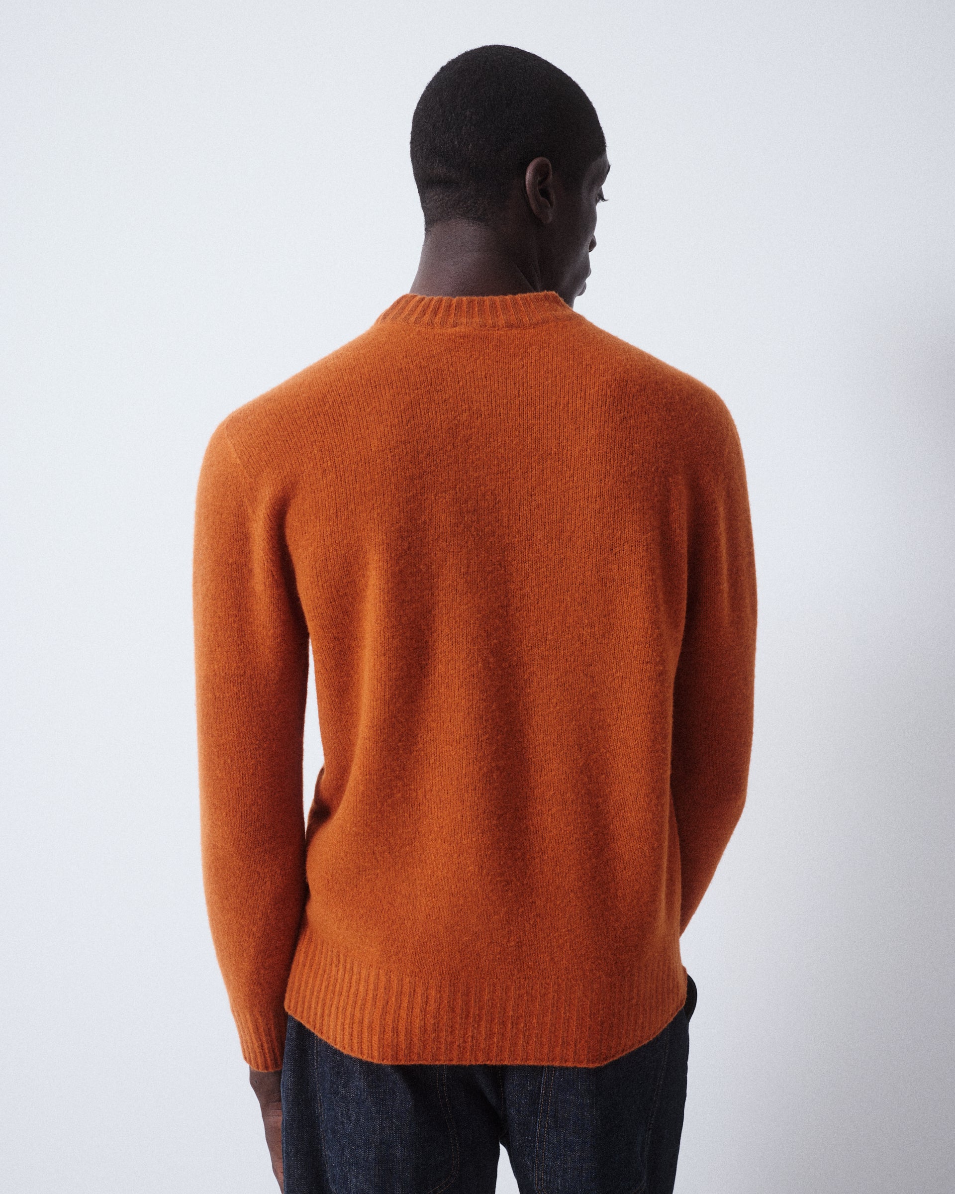 Magl. Girocollo Rasata M/ L Tinto Spec. - RUST