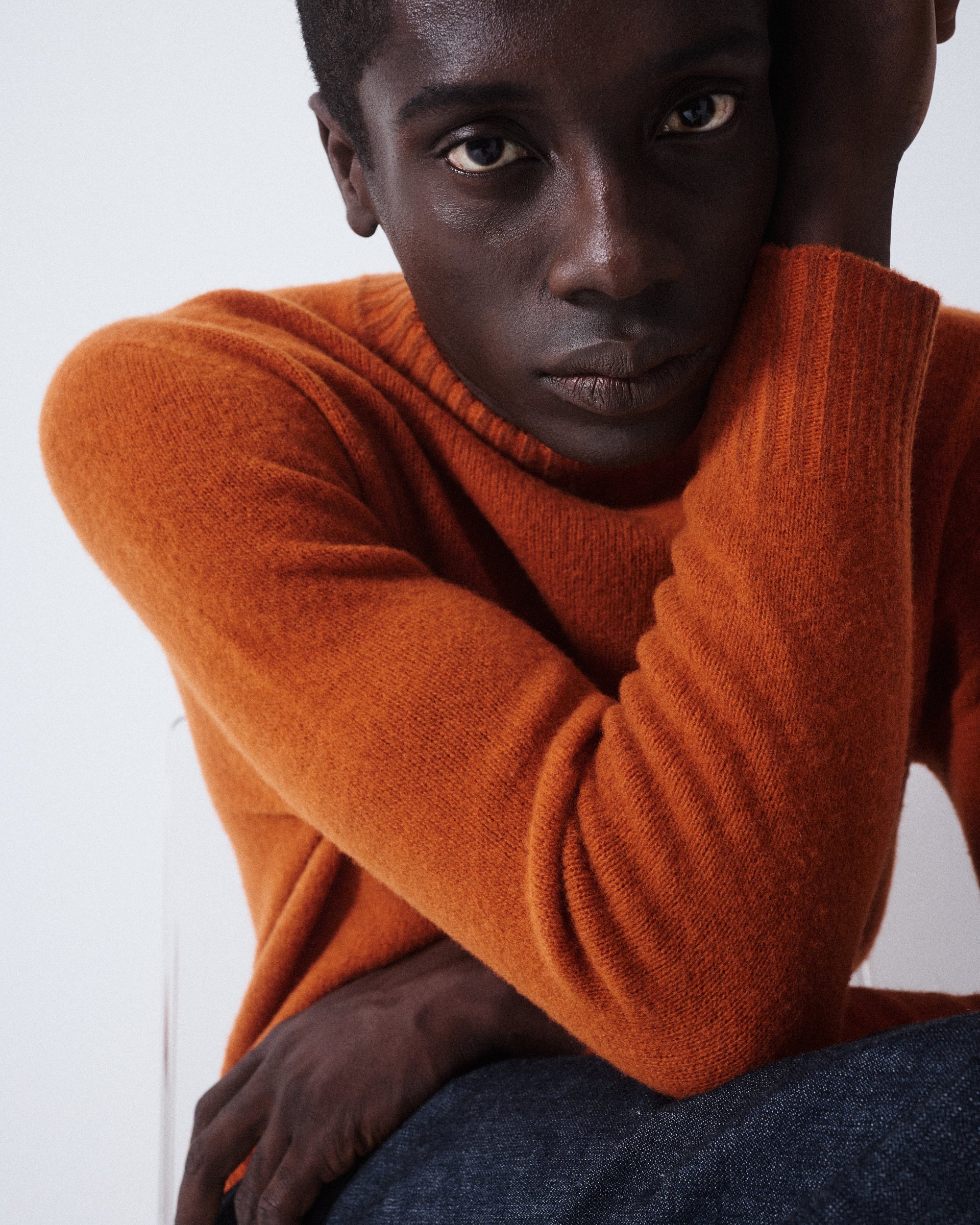 Magl. Girocollo Rasata M/ L Tinto Spec. - RUST