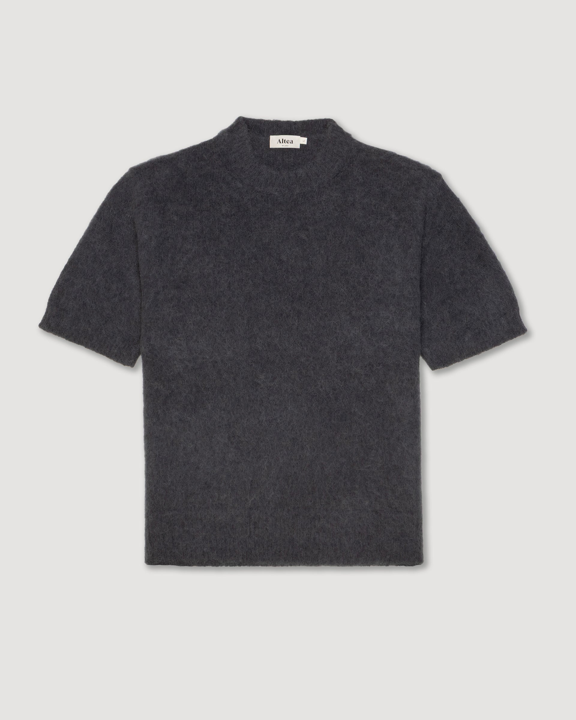 Maglia Girocollo Alpaca M/ C - GRIGIO SCURO