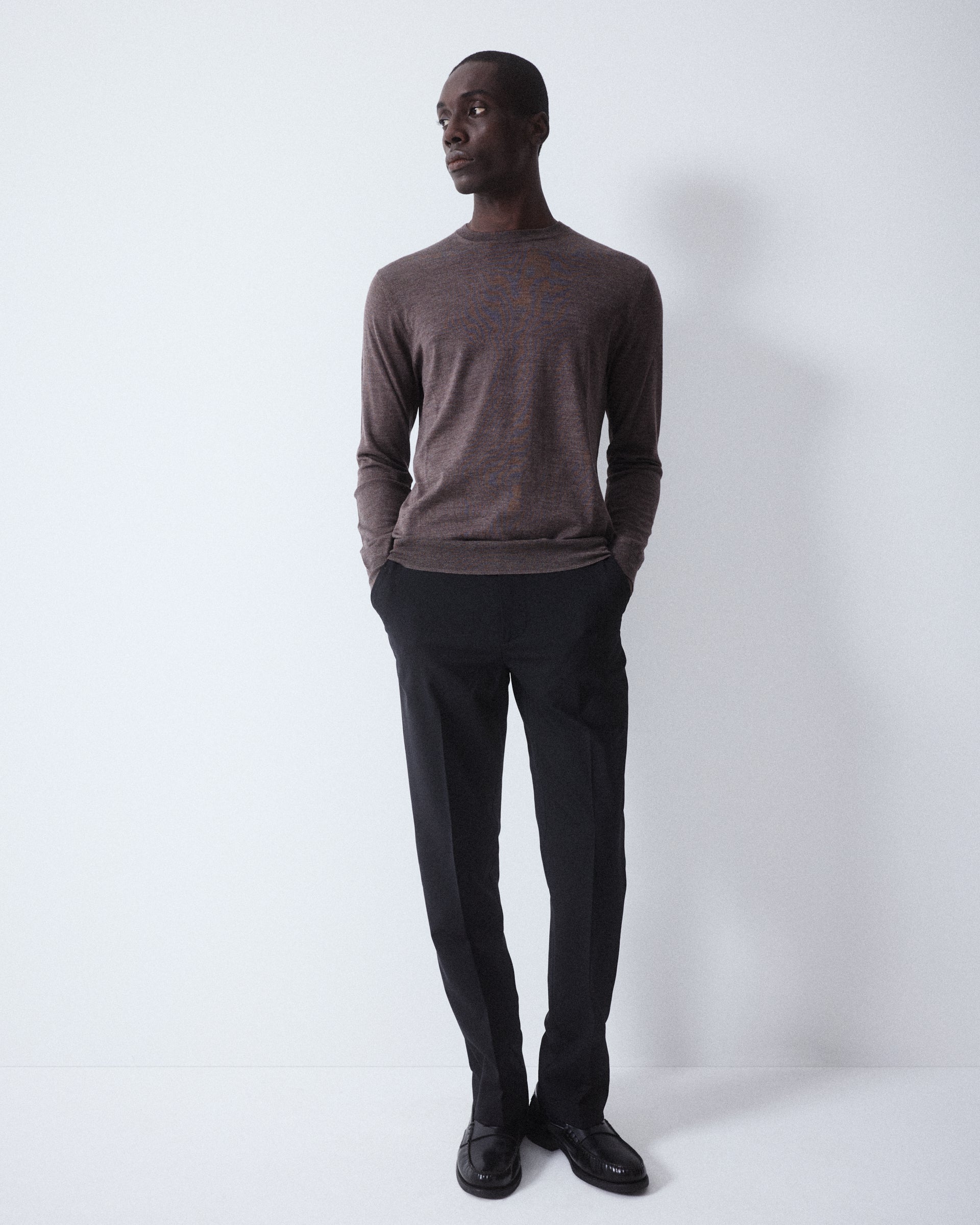 Maglia Girocollo Lana Cashmere Seta M/ L - TORTORA