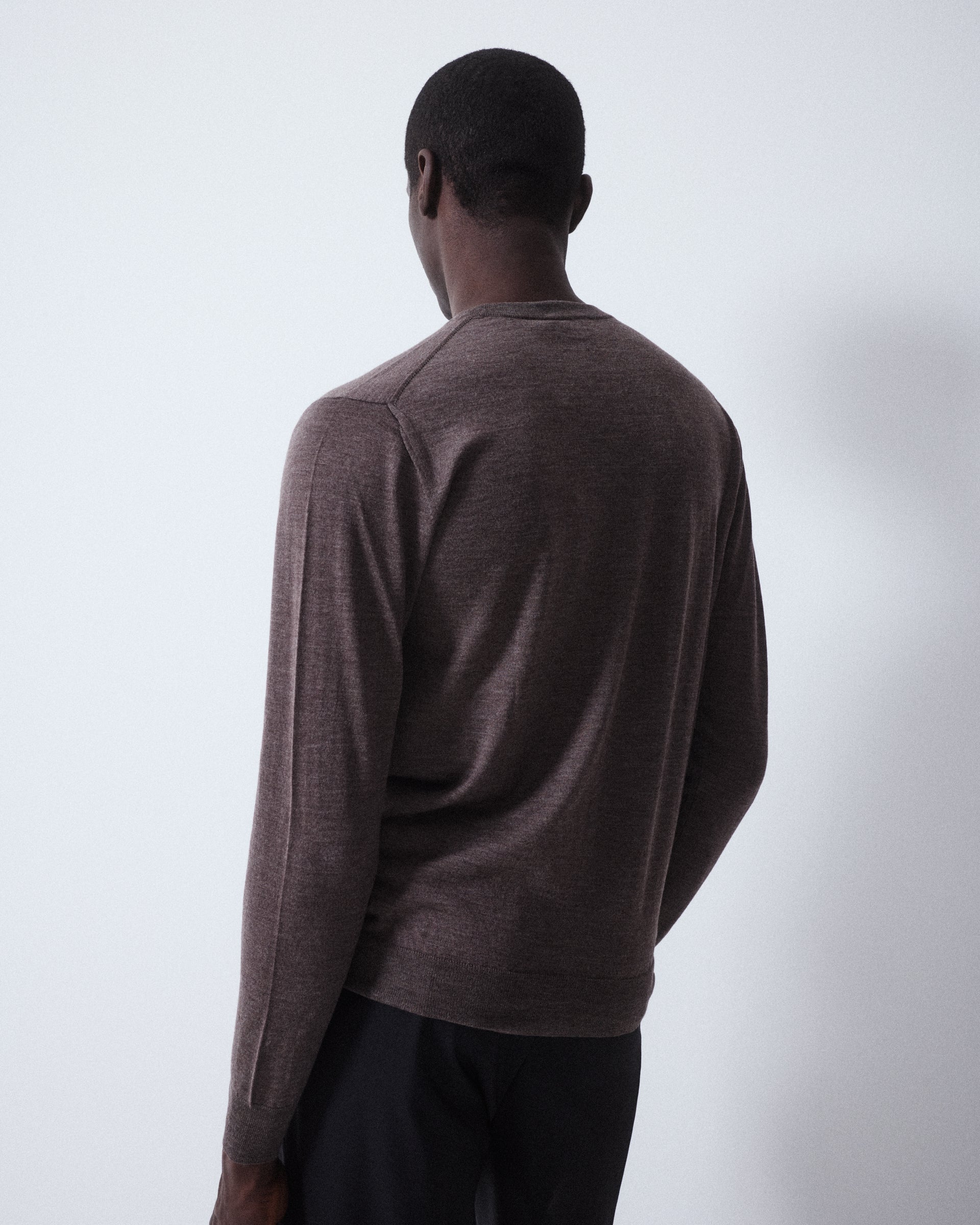 Maglia Girocollo Lana Cashmere Seta M/ L - TORTORA