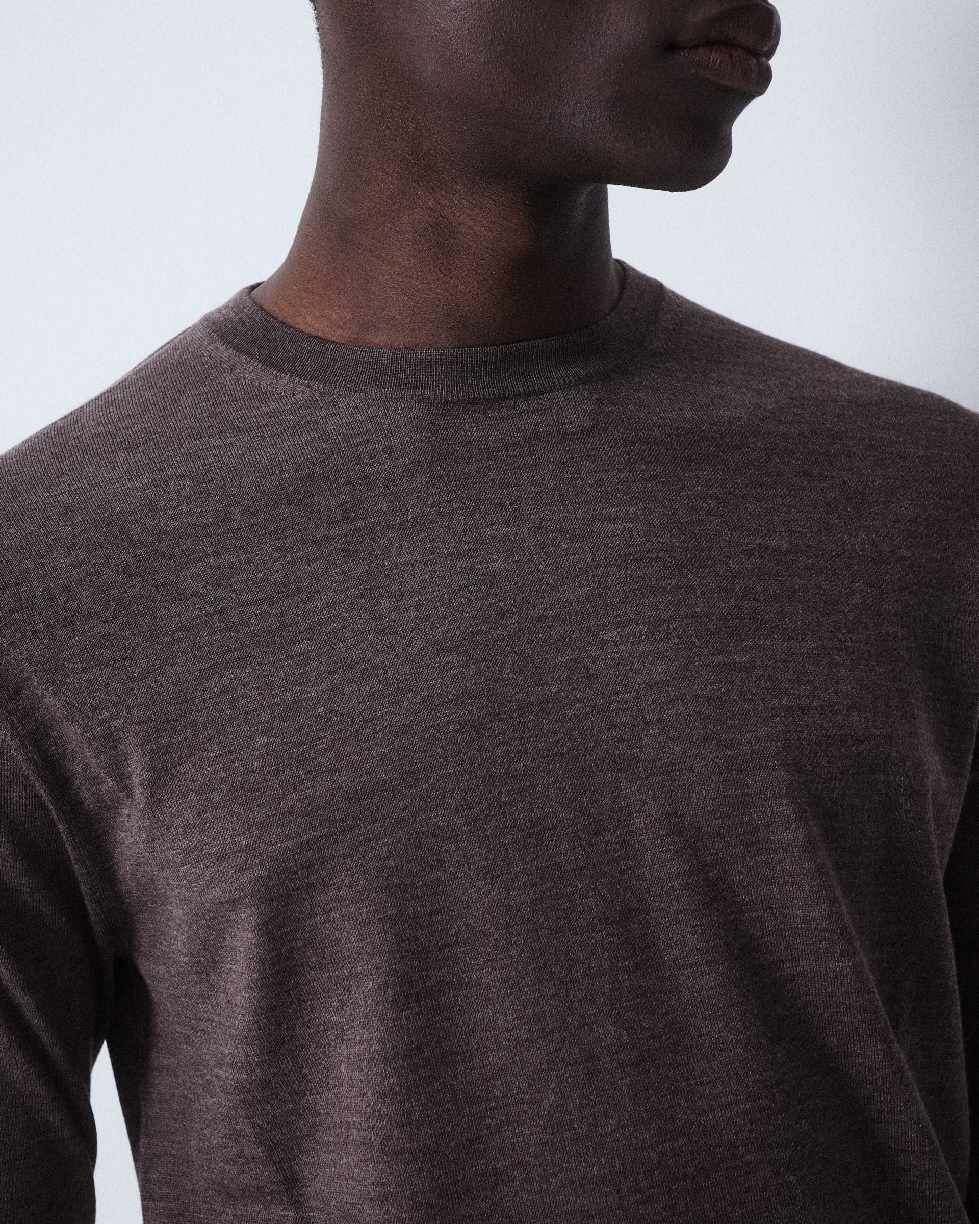 Maglia Girocollo Lana Cashmere Seta M/ L - TORTORA