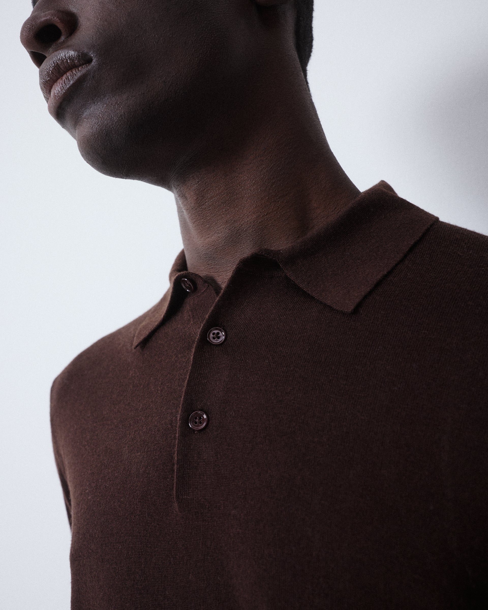 Polo Maglia Lana Cashmere Seta M/ L - MORO