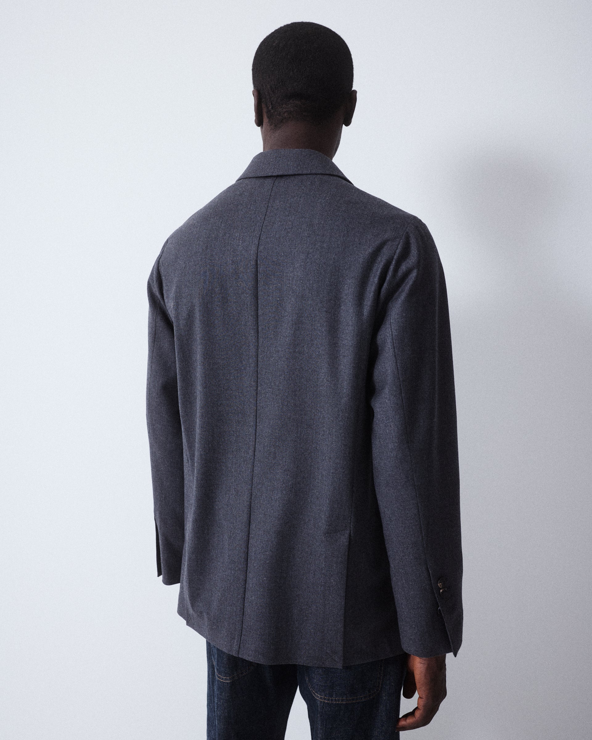 Giacca Alain Doppiopetto Flanella - GRIGIO SCURO
