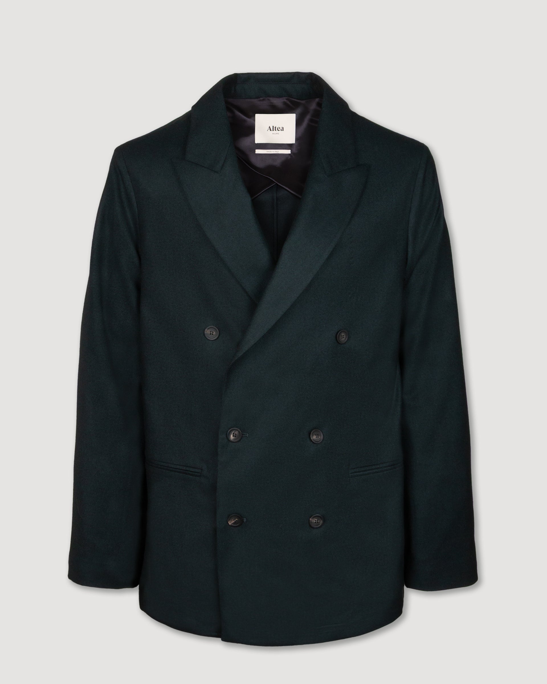 Giacca Alain Doppiopetto Flanella - PETROLIO