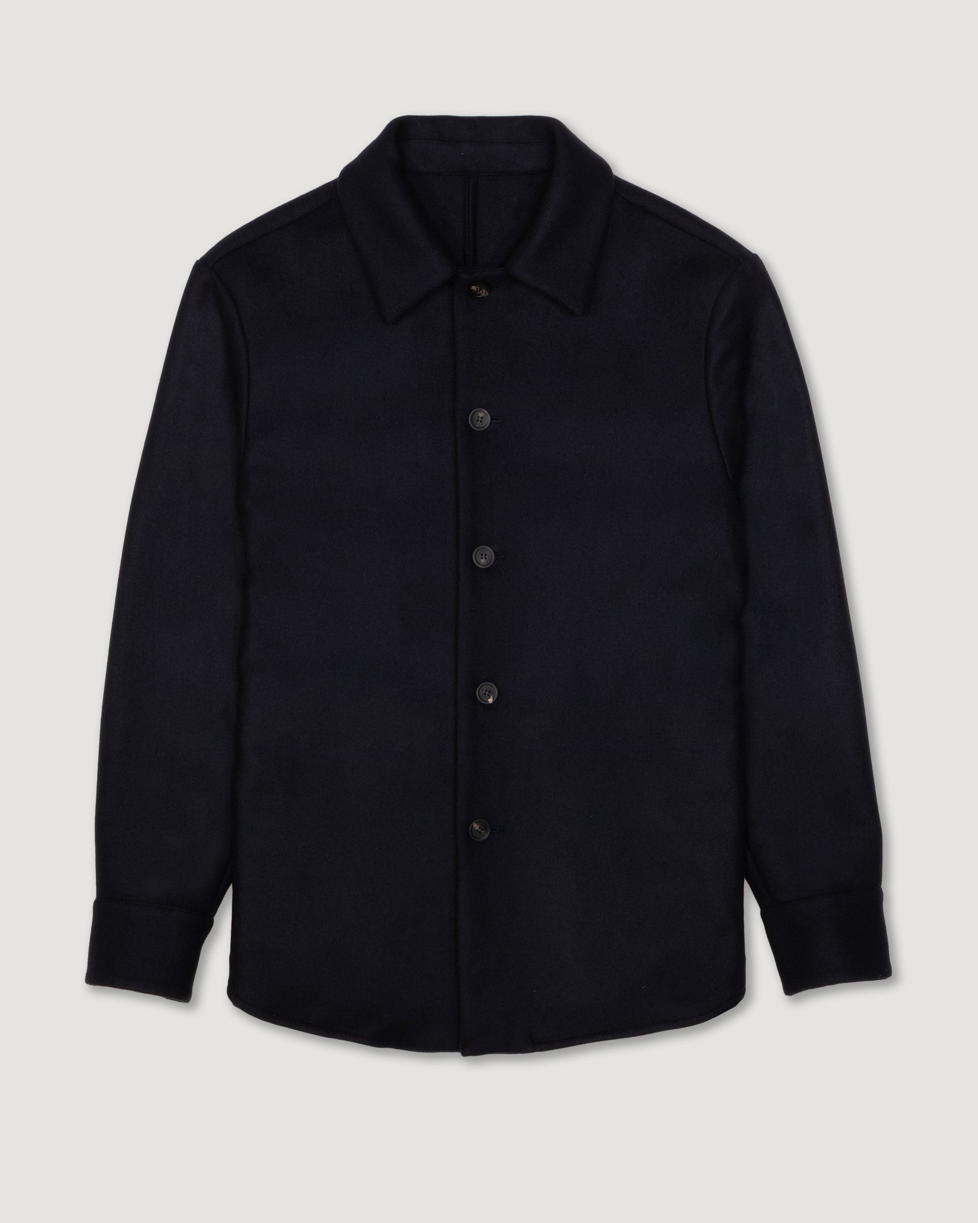 Giacca Camicia Alec Panno Misto Lana - NAVY