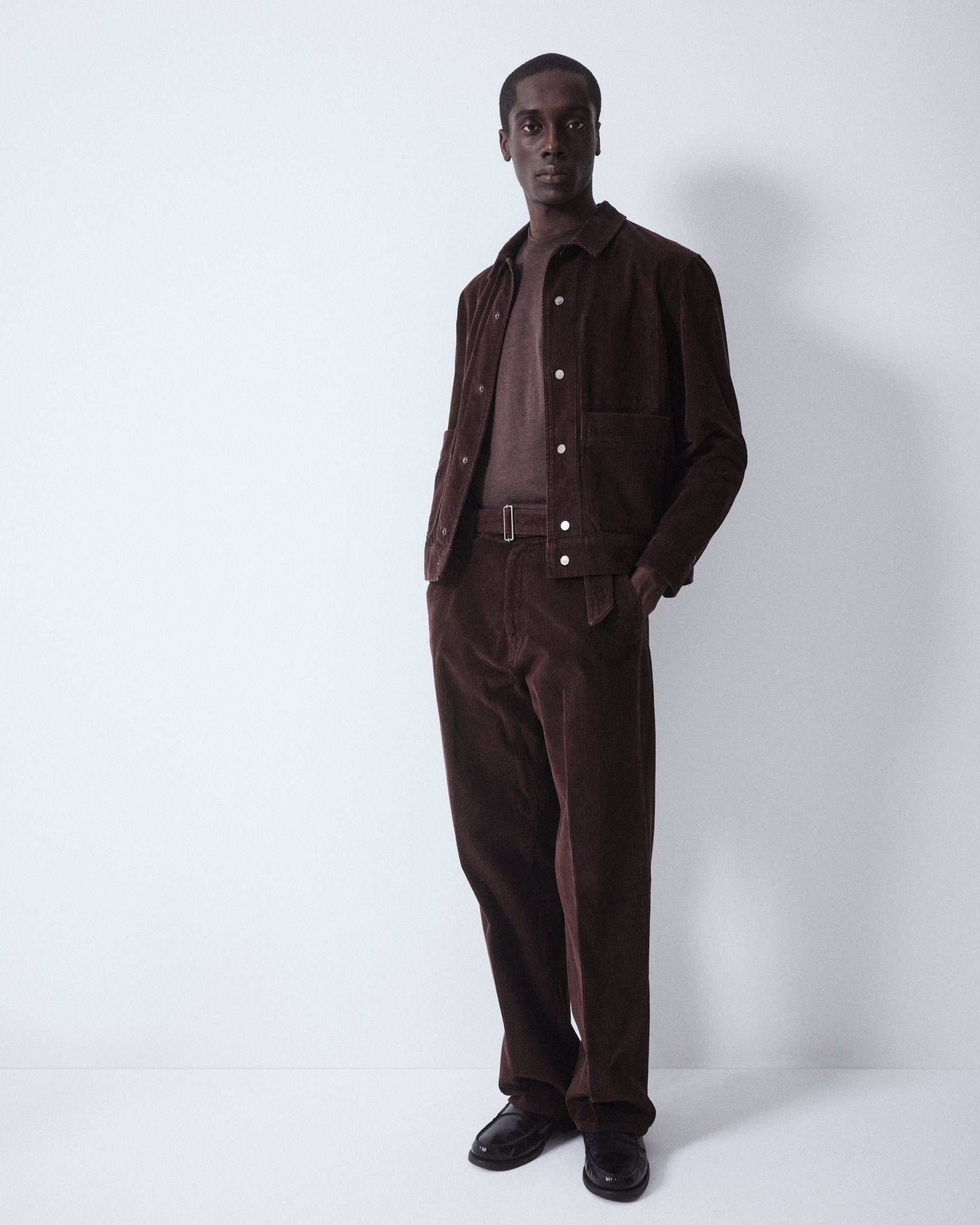 Pantalone Odell Velluto Tinto Capo - MORO