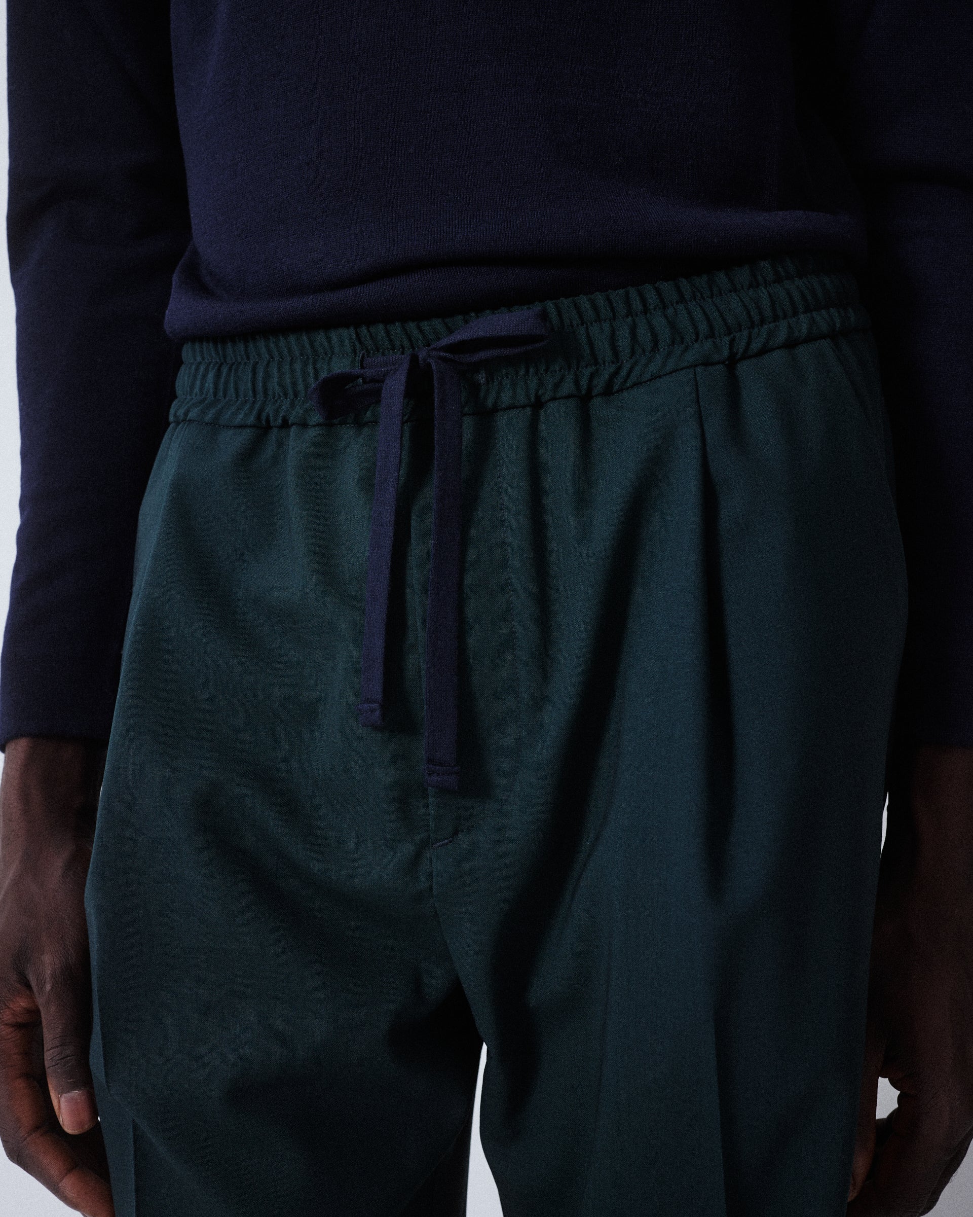 Pantalone Jared Lana Tecnica - PETROLIO