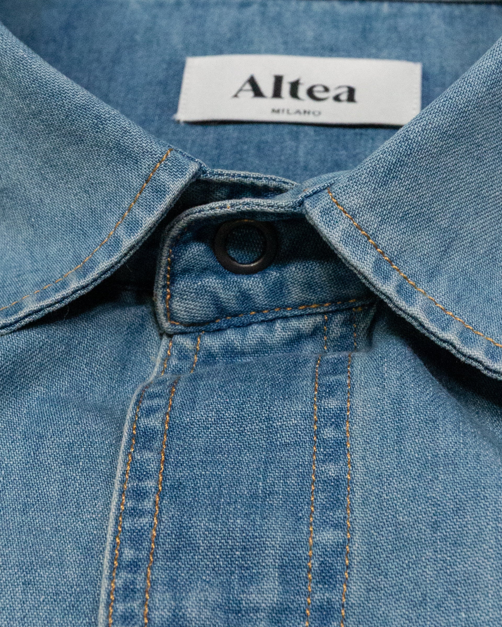 Camicia Sendell in denim di cotone con taschini. Blu - Denim