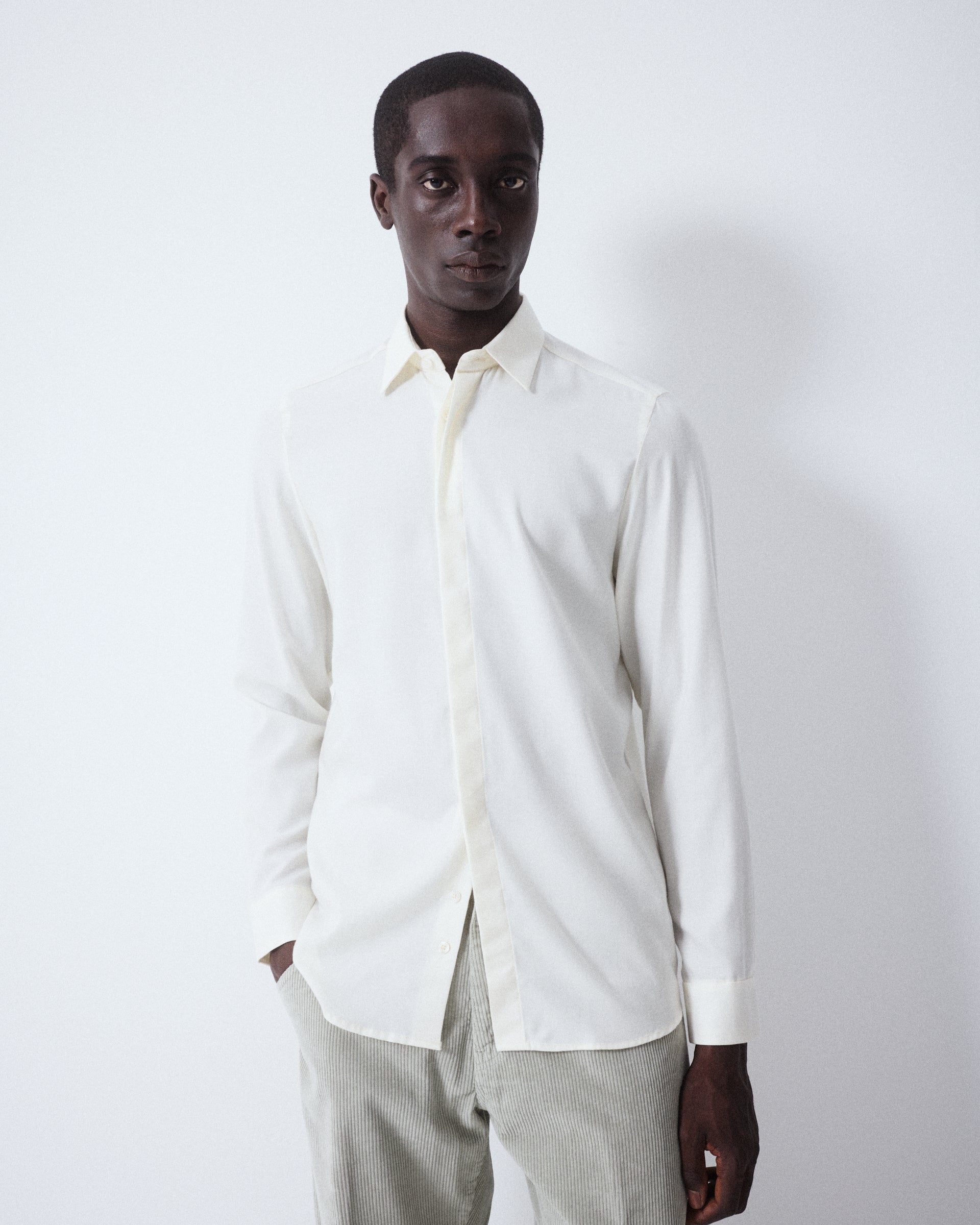 Camicia Henri Flanella Lana Lyocell M/l - PANNA