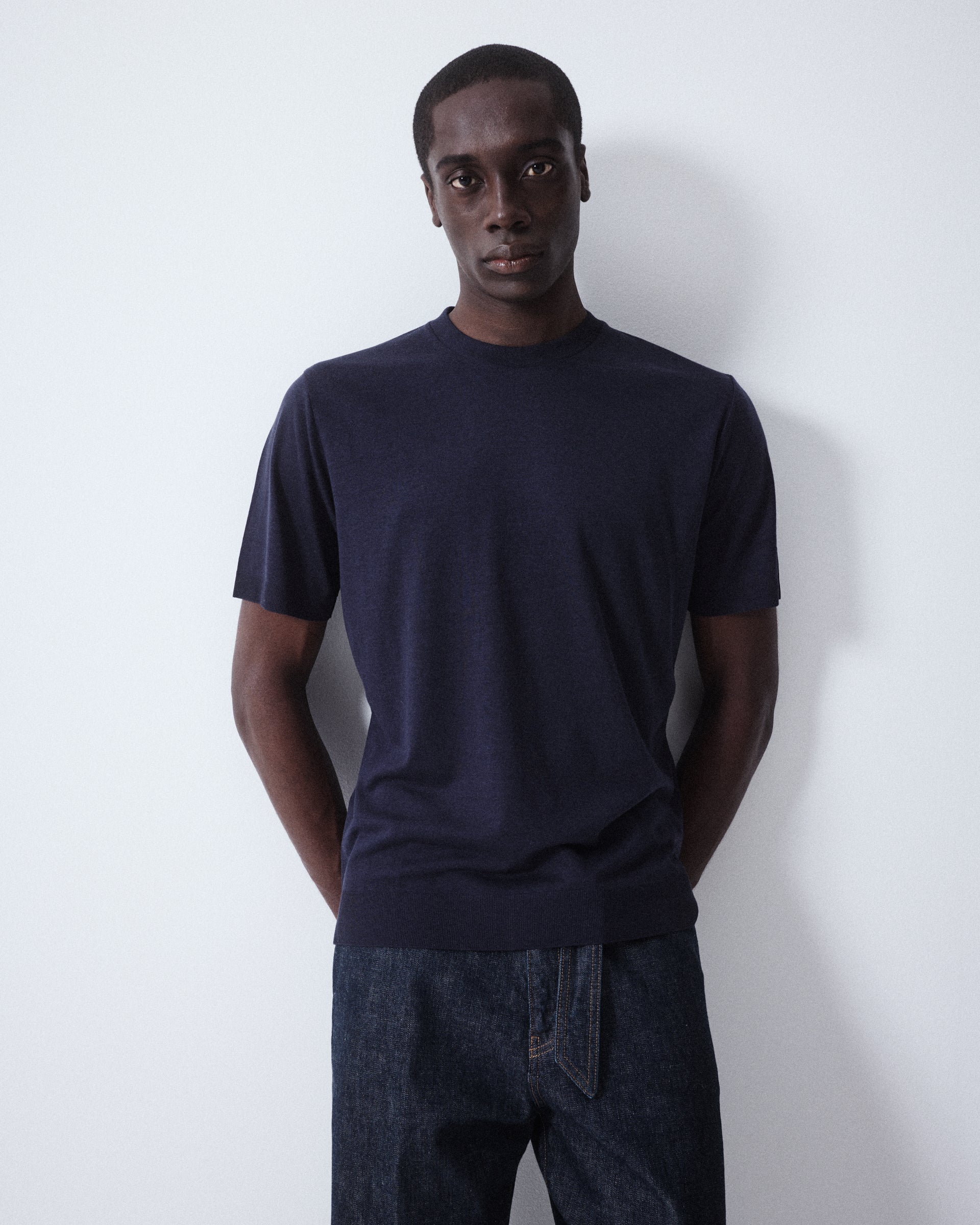 T-shirt Cecil Jersey Lyocell M/ C - NAVY