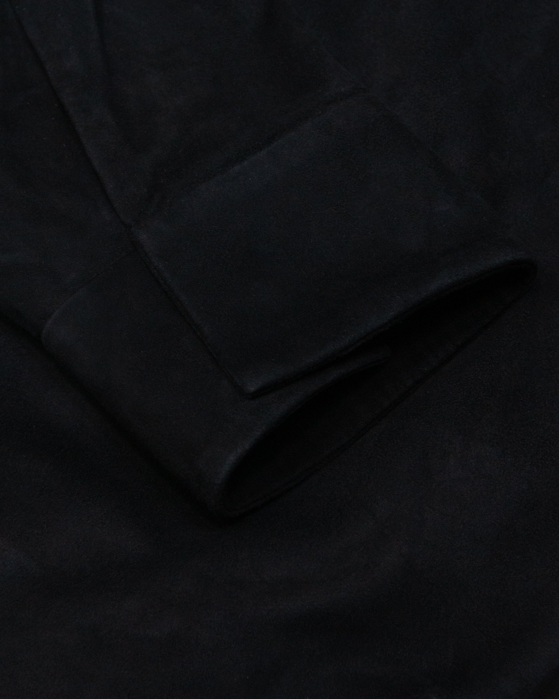 Shirt jacket Leon in suede, foderata. Blu - Navy