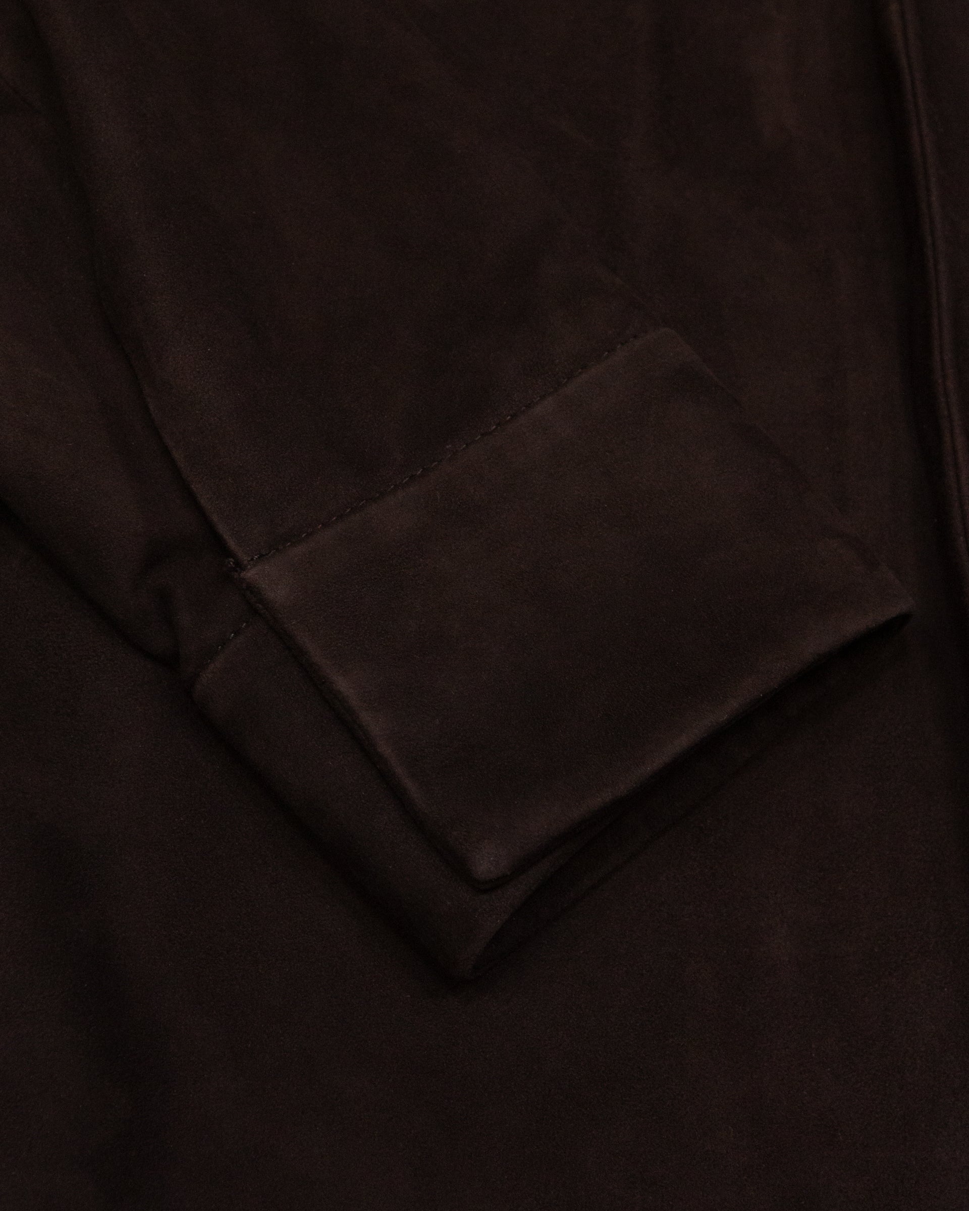 Shirt jacket Leon in suede, foderata. Marrone - Moro