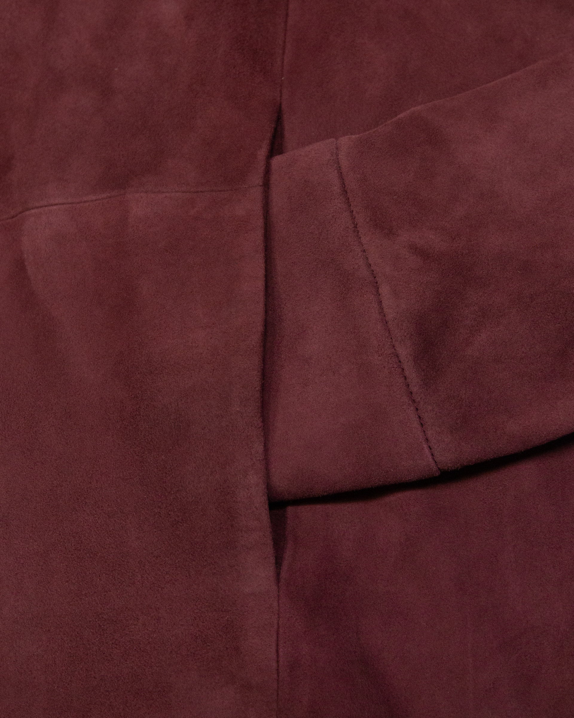 Shirt jacket Leon in suede, foderata. Marrone - Rust