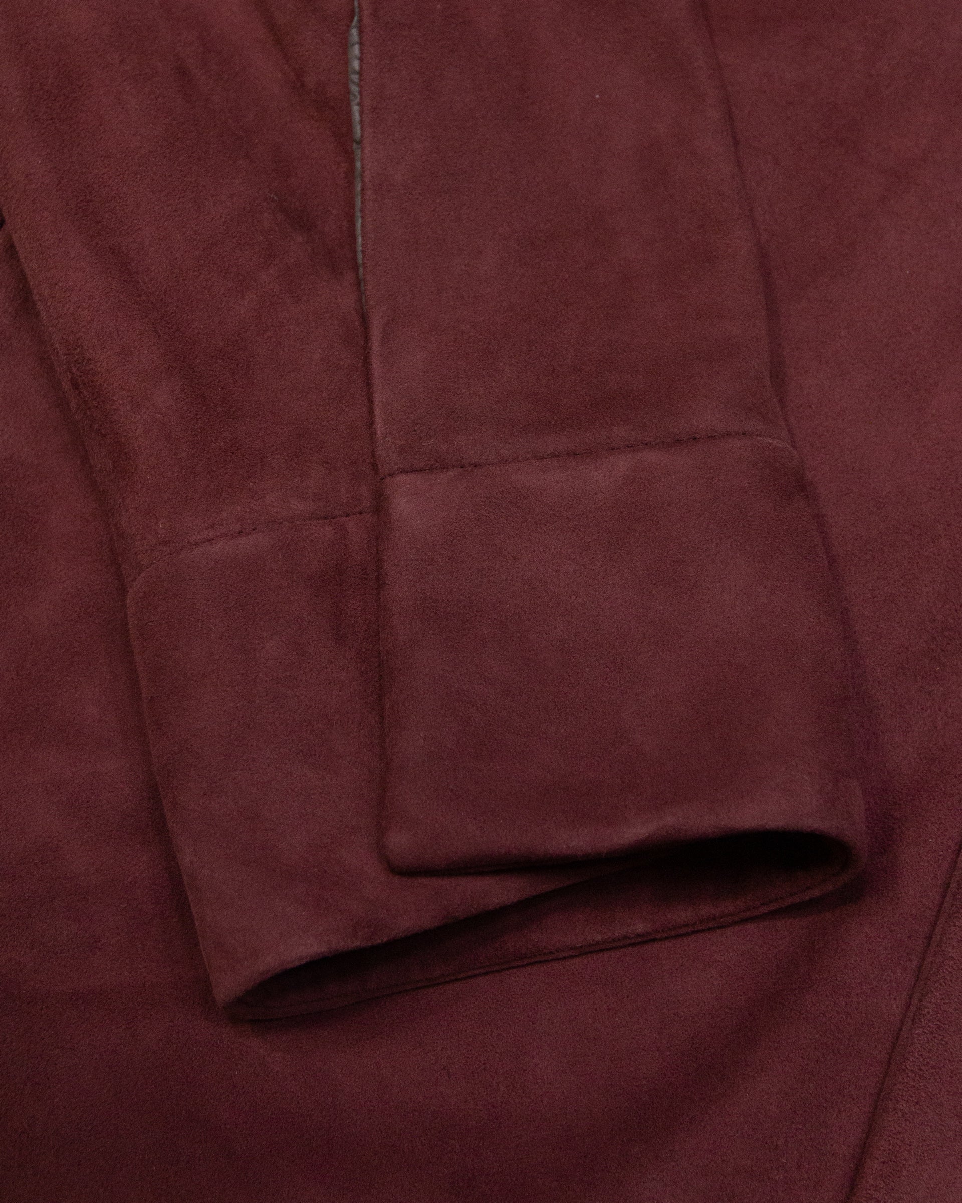 Shirt jacket Leon in suede, foderata. Marrone - Rust