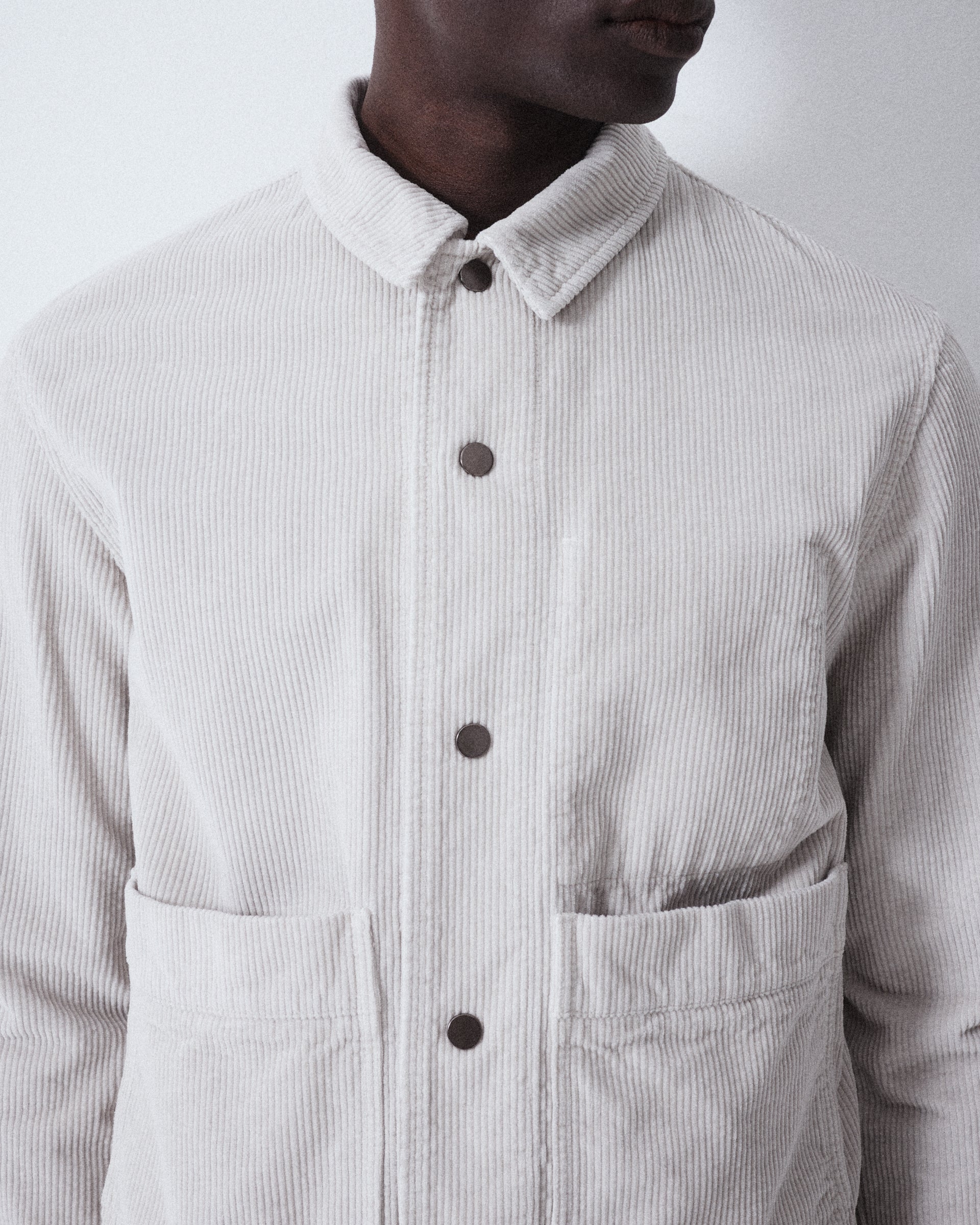 Giacca Cornell in velluto a coste di cotone, semifoderata. - Perla