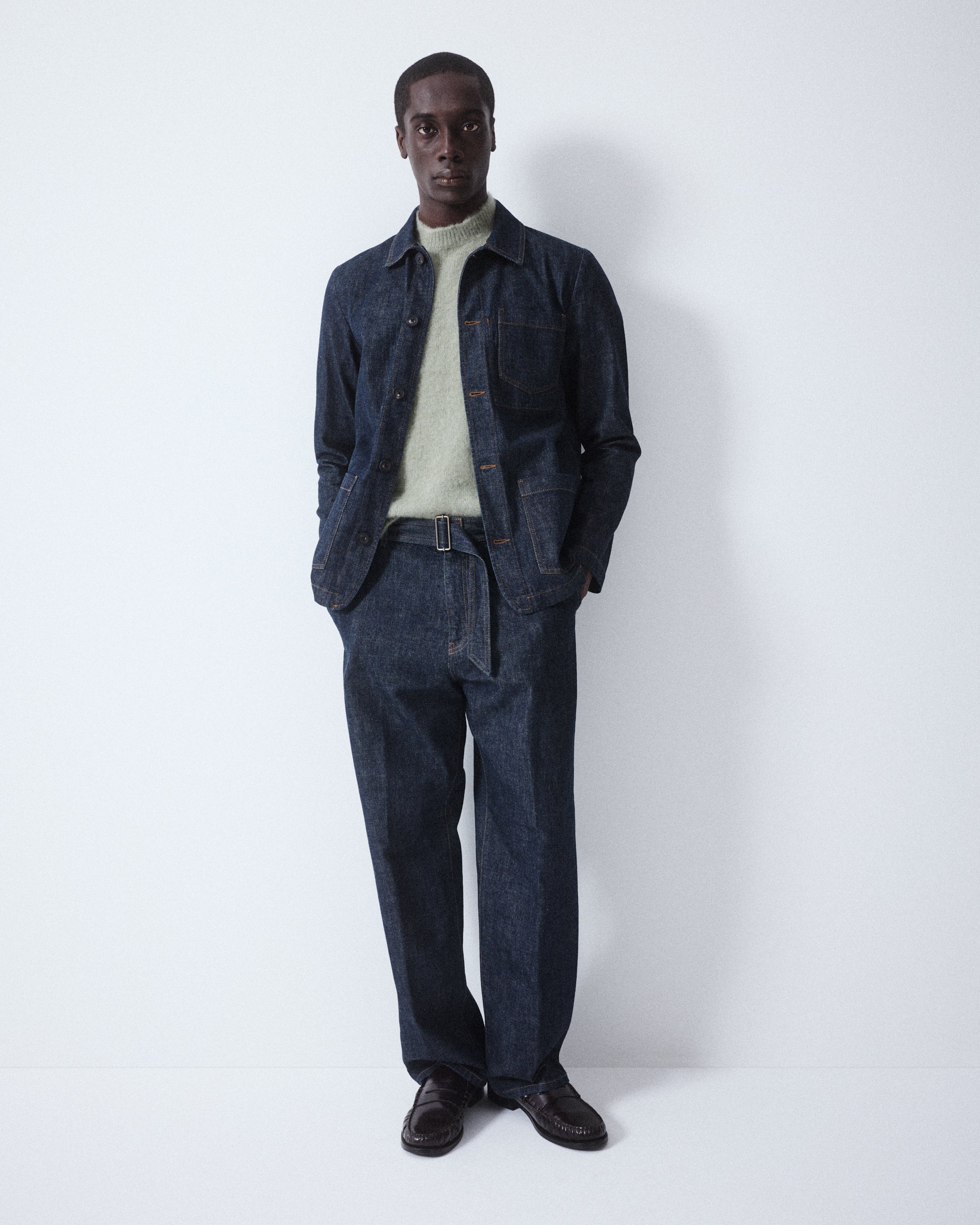 Giacca Pablo Twill Denim Indaco - DENIM