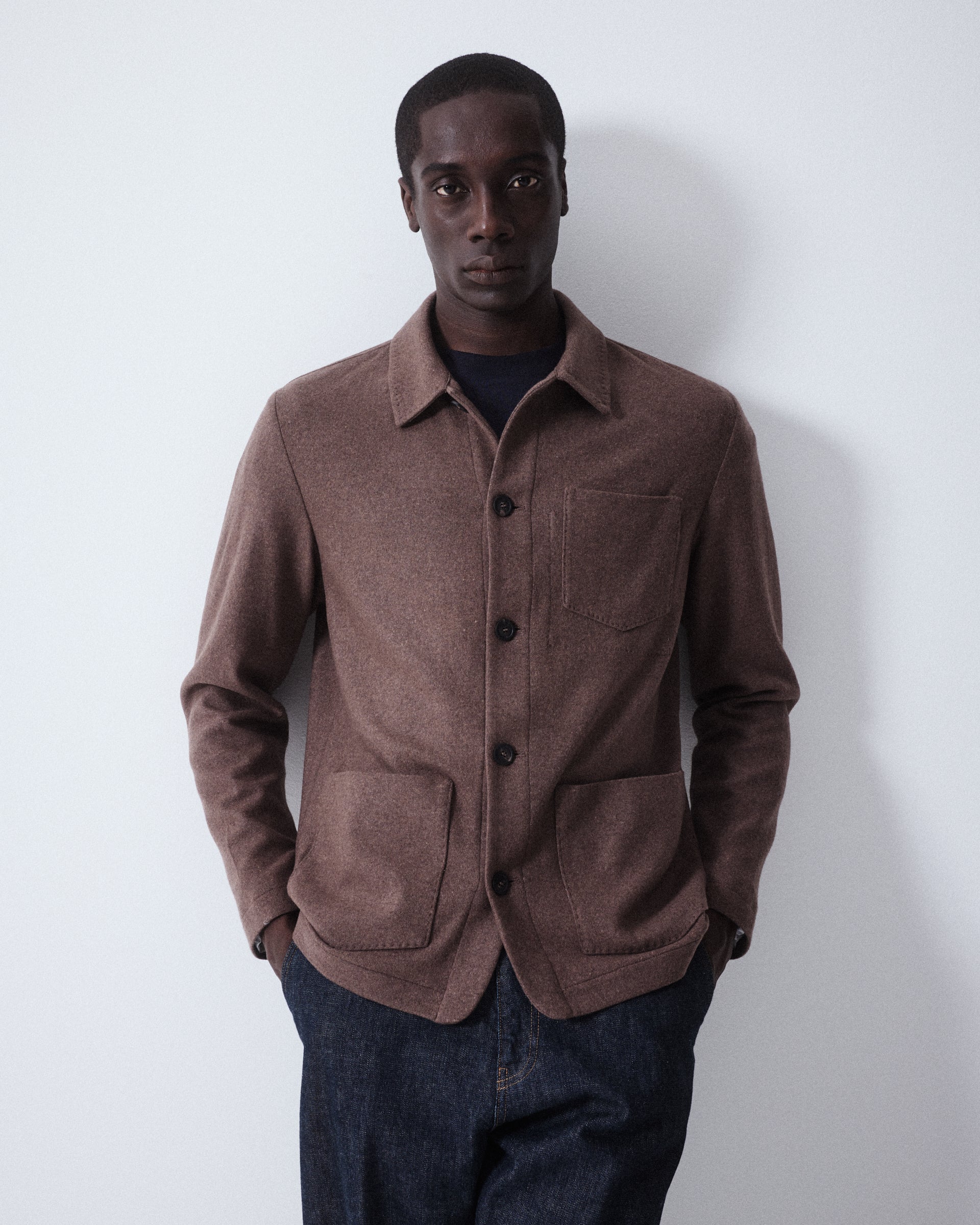 Giacca Pablo Jersey Misto Cashmere - MARRONE