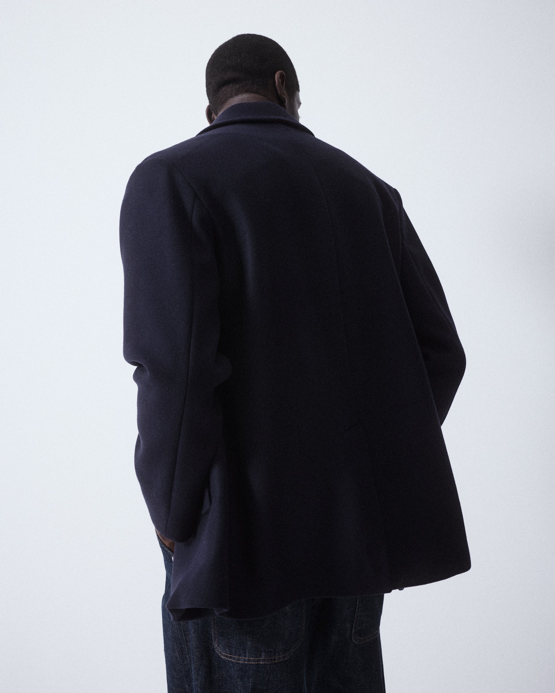 Cappotto Cordell Panno Misto Lana - NAVY