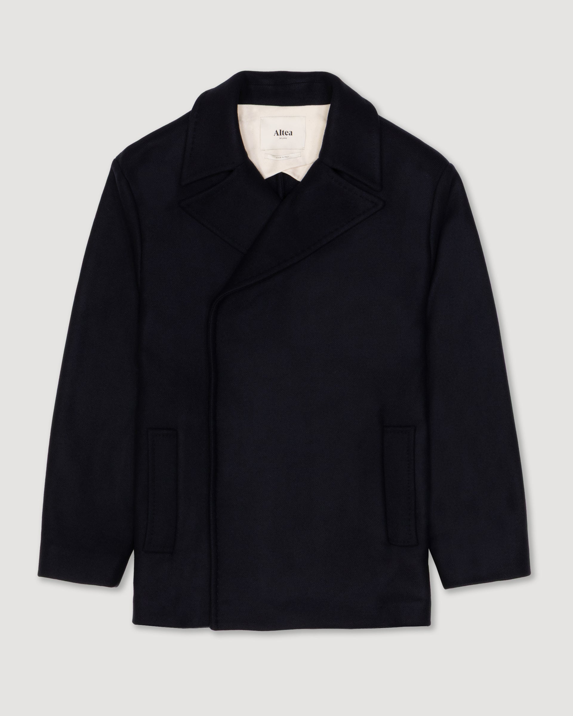 Cappotto Cordell Panno Misto Lana - NAVY