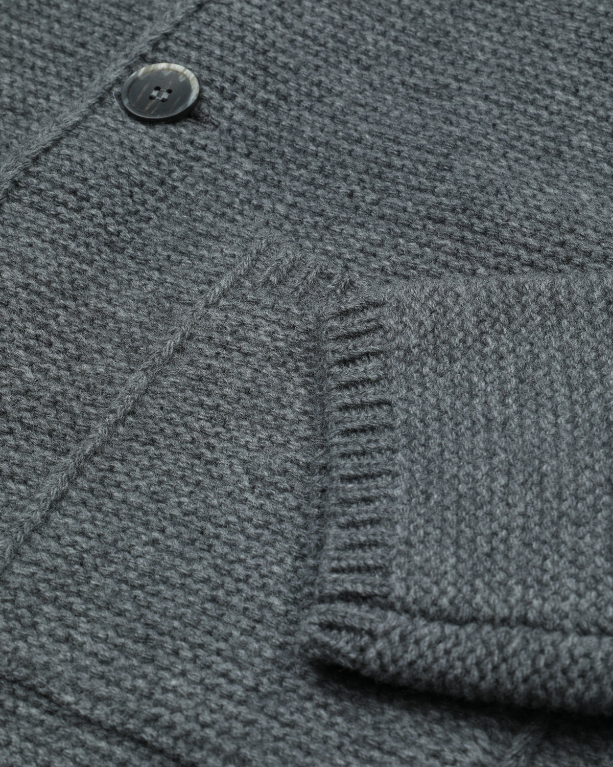Blazer in maglia punto link in pura lana vergine - Grigio medio